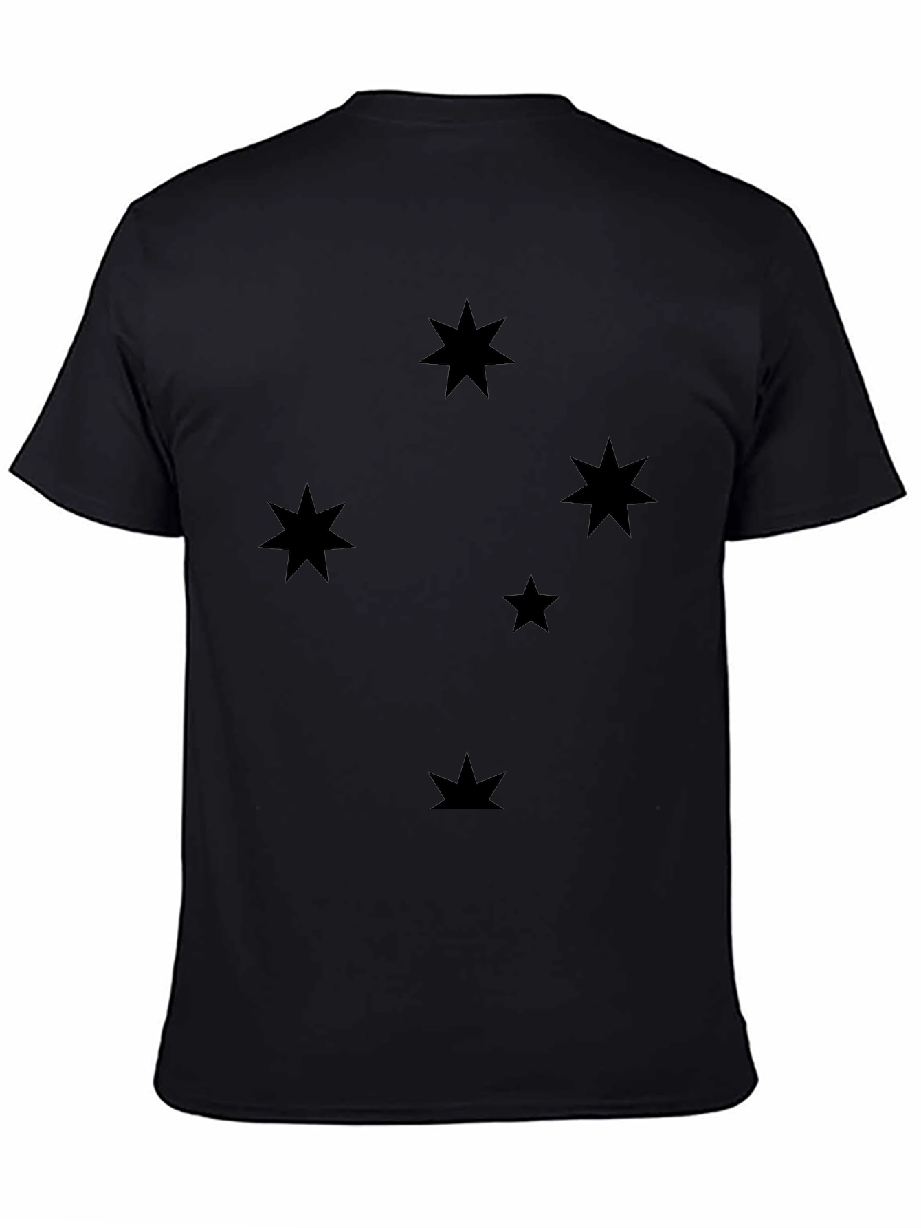 Black Southern Cross Starry Night Black T-Shirt view 4