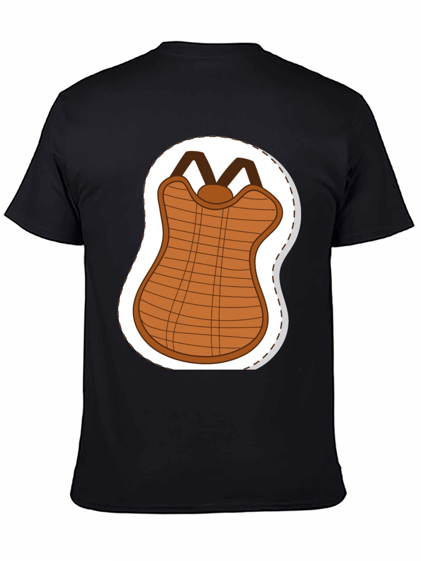 Black Baseball Catcher T-Shirt view 4