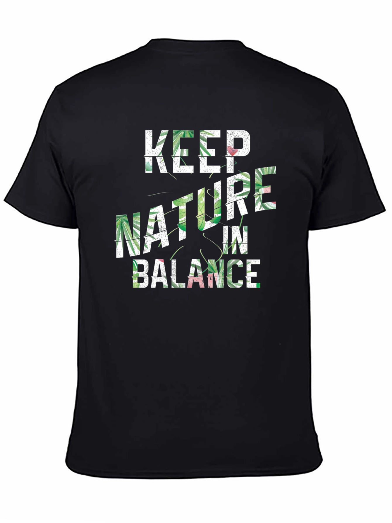 Black Keep Nature In Balance Black T-Shirt view 4