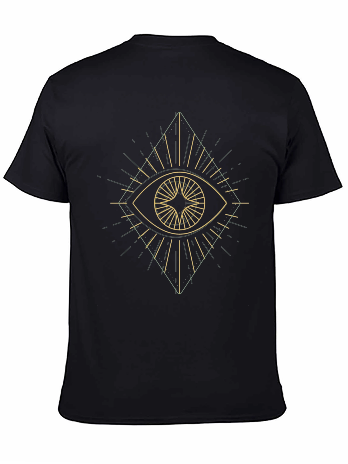 Black Mystic Eye Graphic Black T-Shirt view 4