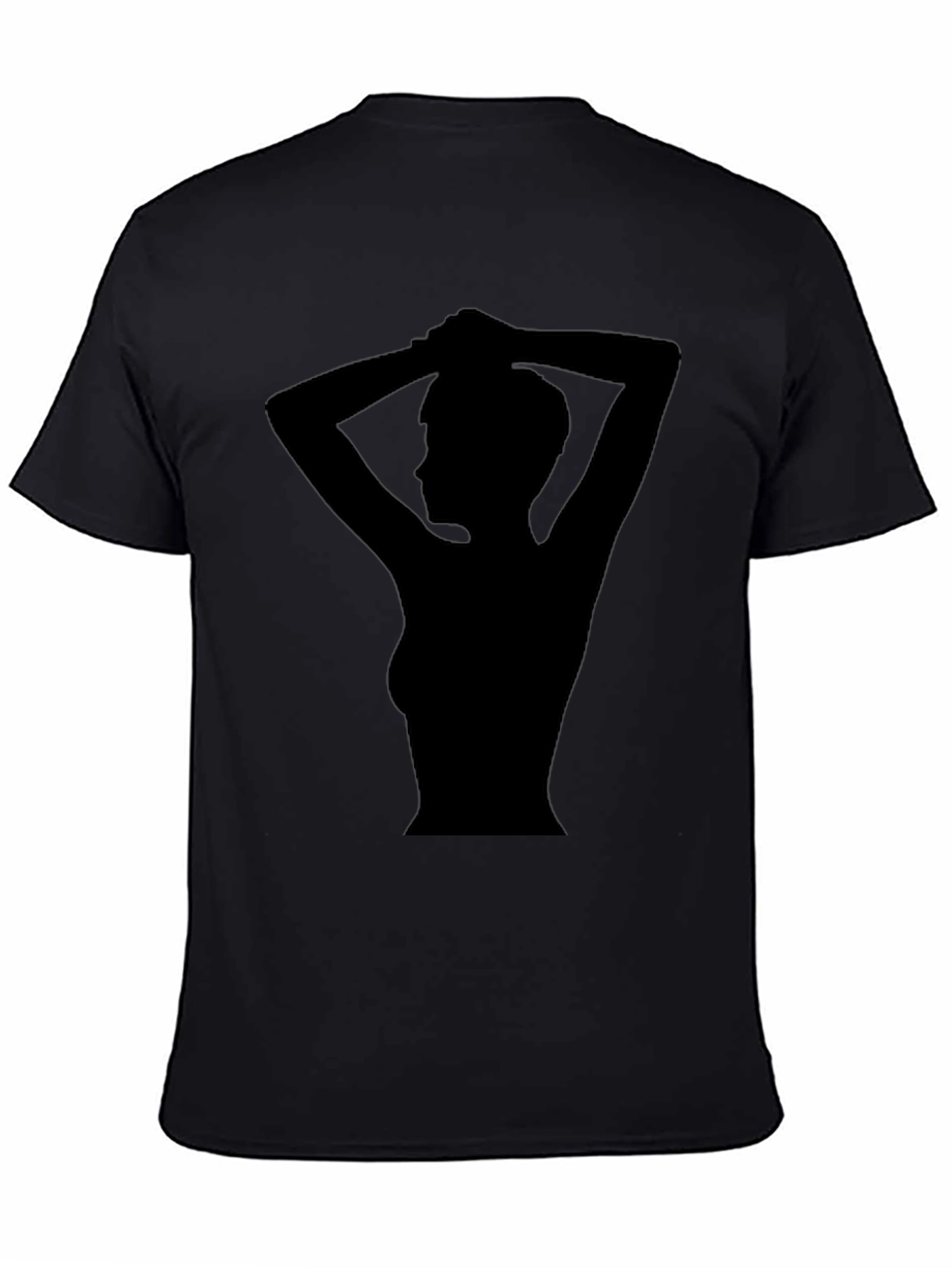Black Silhouette Graphic Tee - Stylish Black T-Shirt view 4