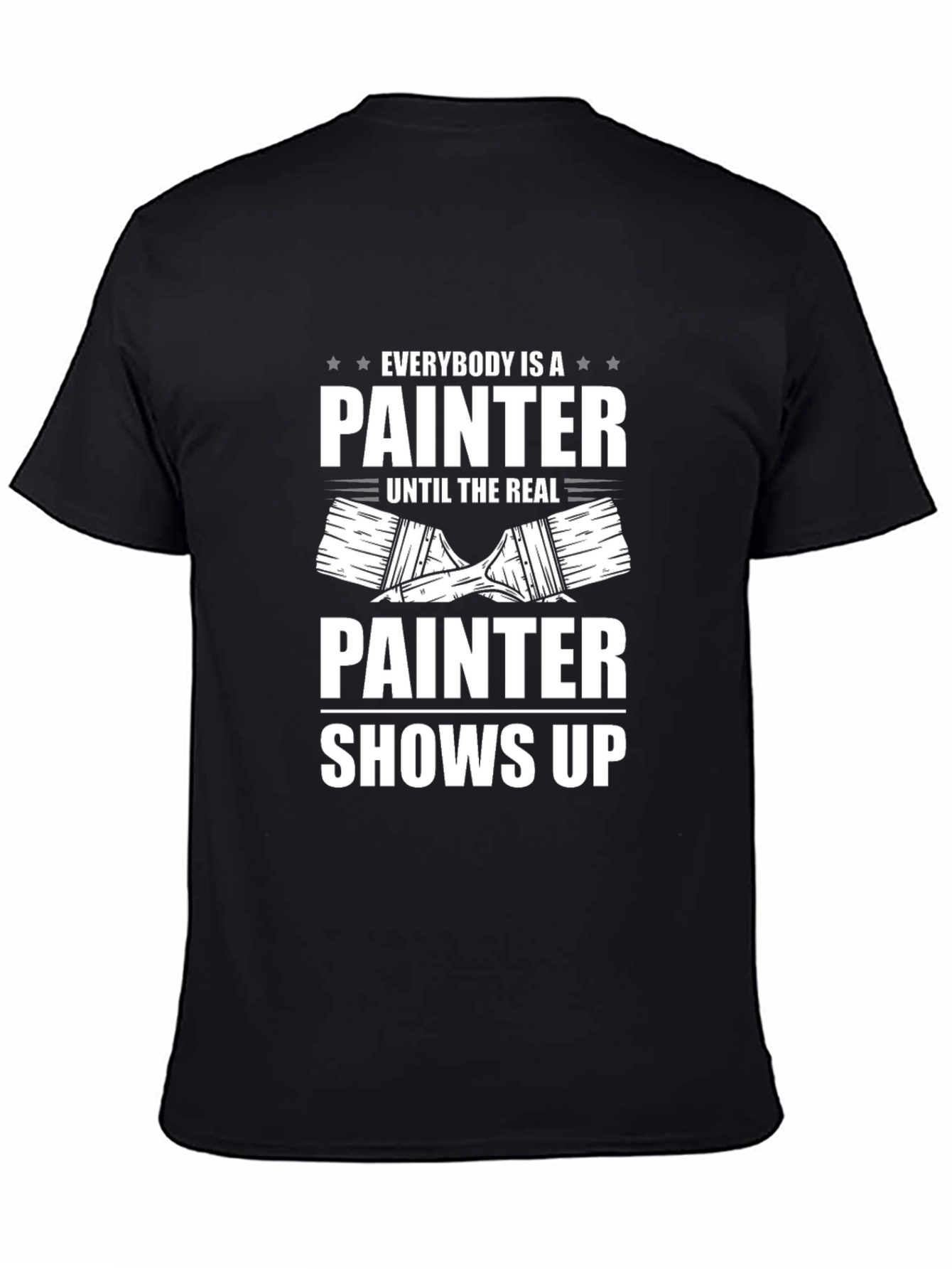 Black Painter T-Shirt - "Everybody is a painter" view 4