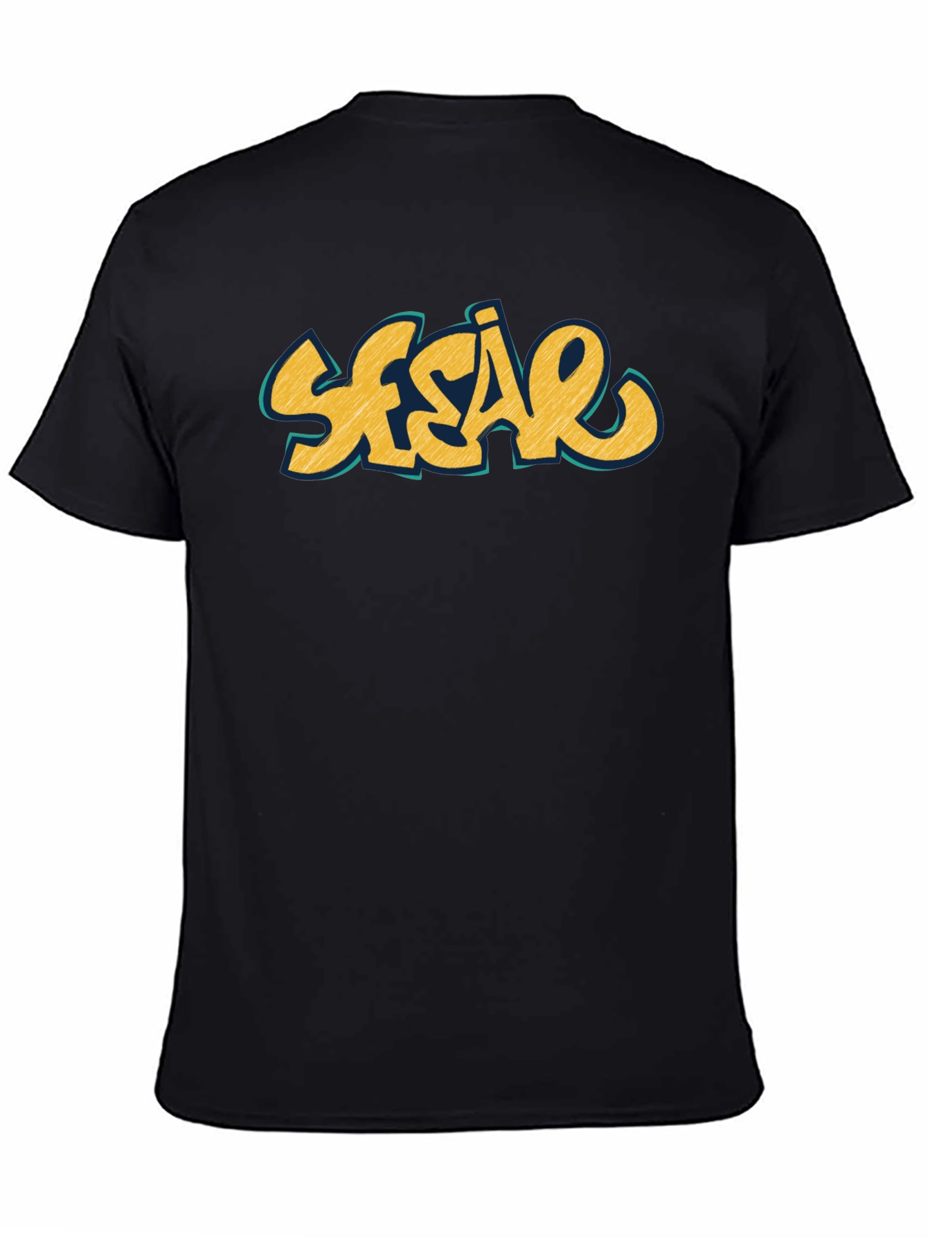 Black Sesão Black Graphic Tee - Casual Streetwear Style view 4