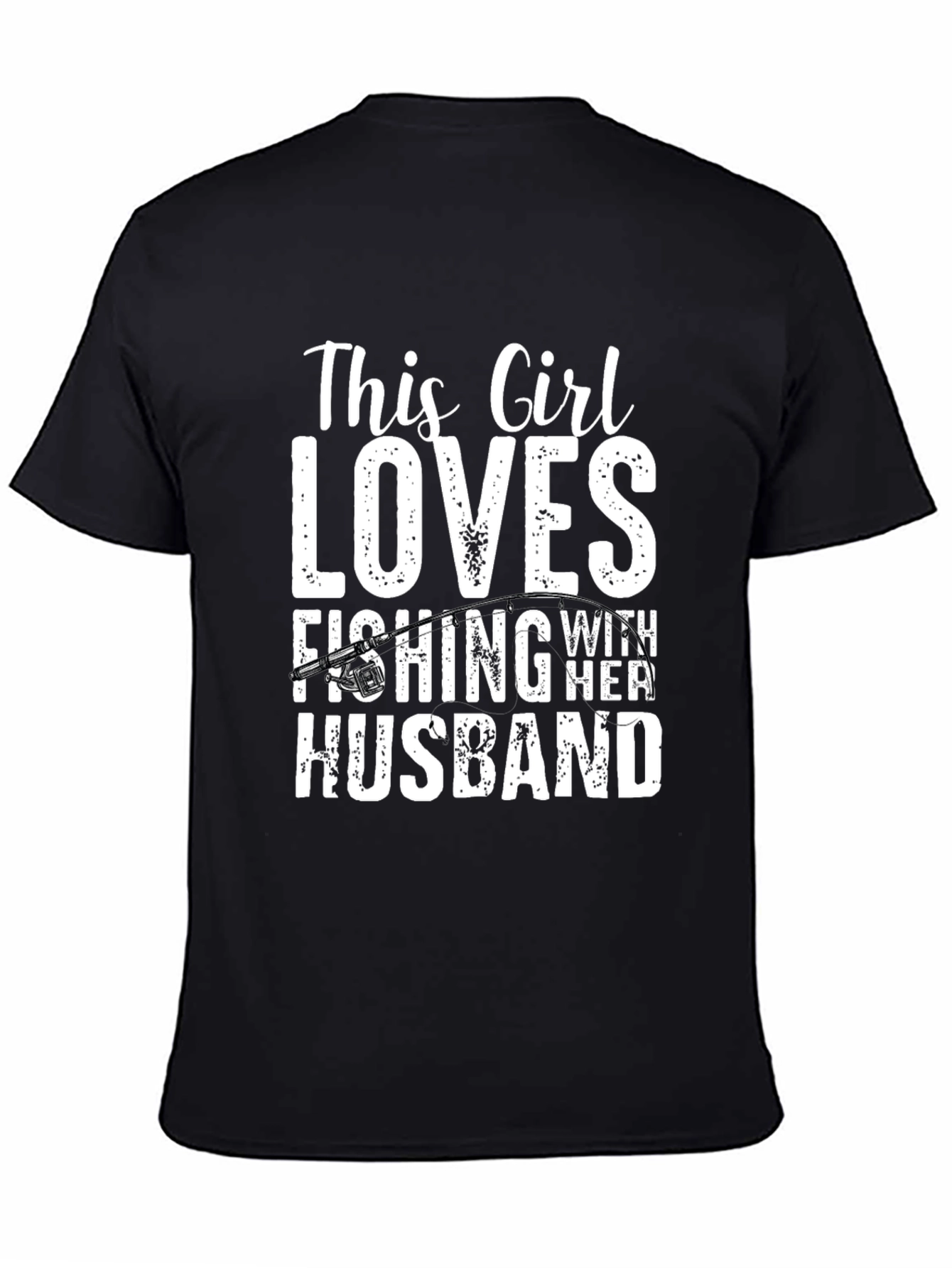 Black Fishing Lover T-Shirt view 4