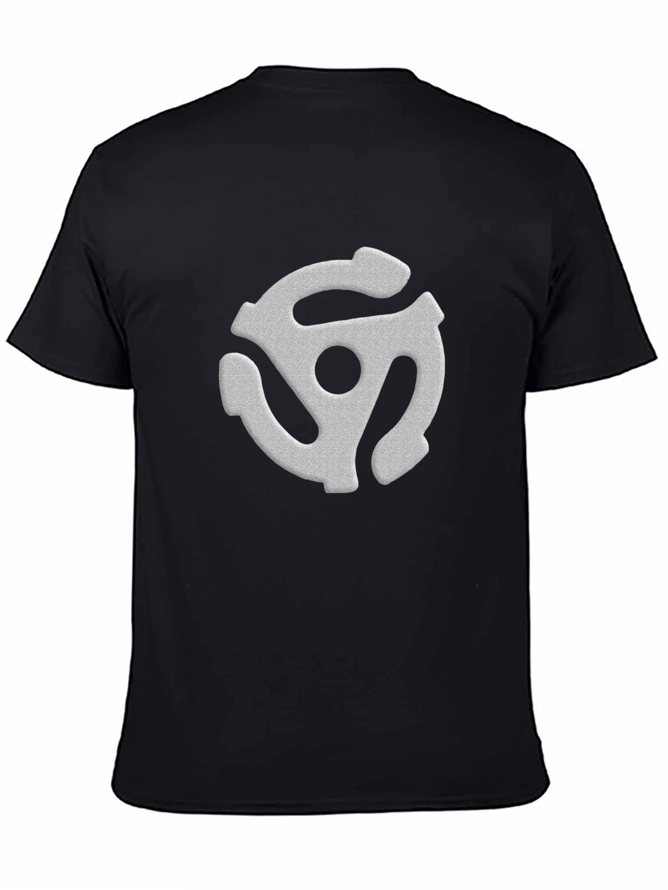 Black Retro Record Adapter Graphic Tee - Black view 4