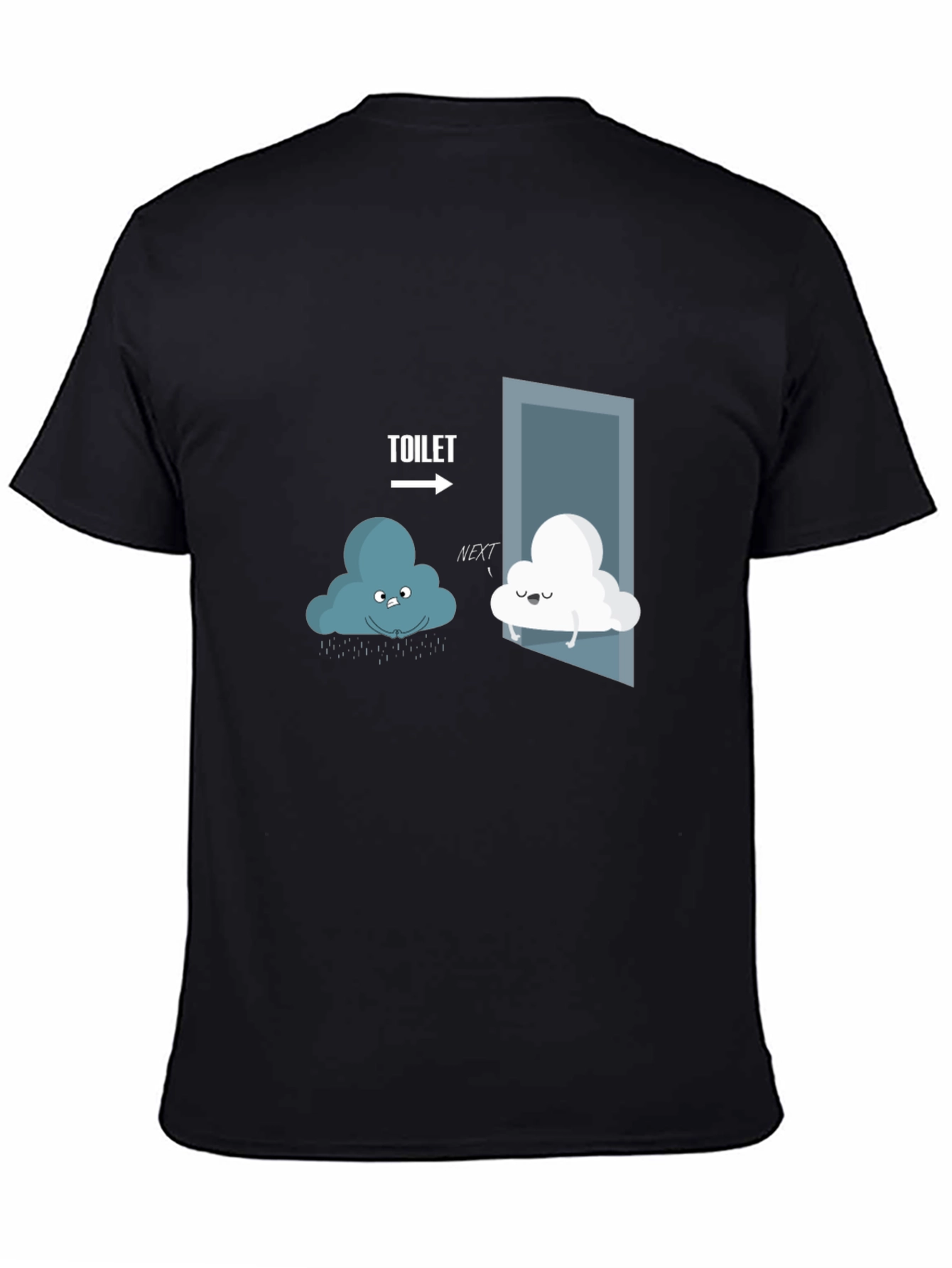 Black Toilet Humor Cloud T-Shirt  view 4
