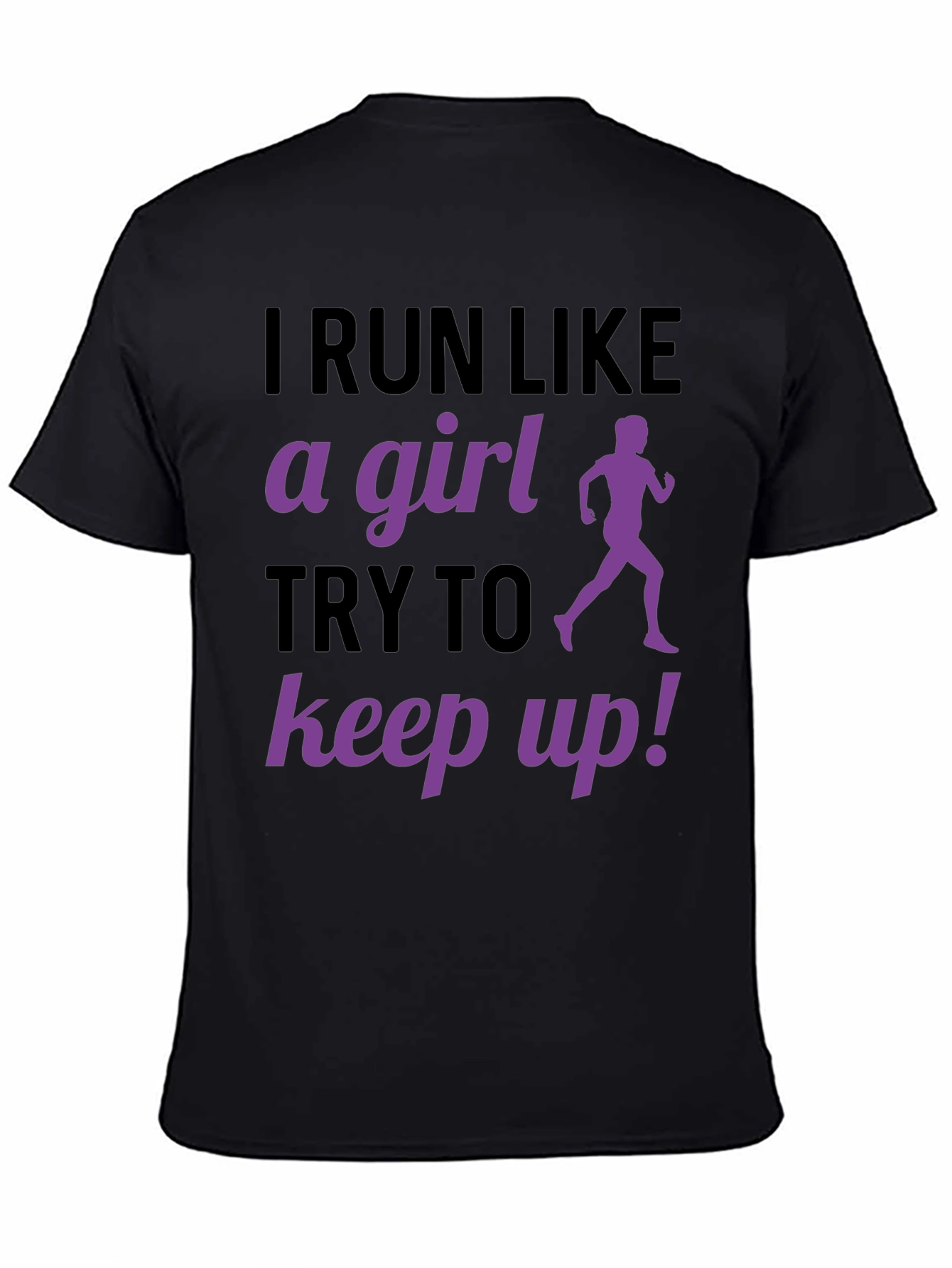 Black I Run Like A Girl T-Shirt Funny Running Gift view 4