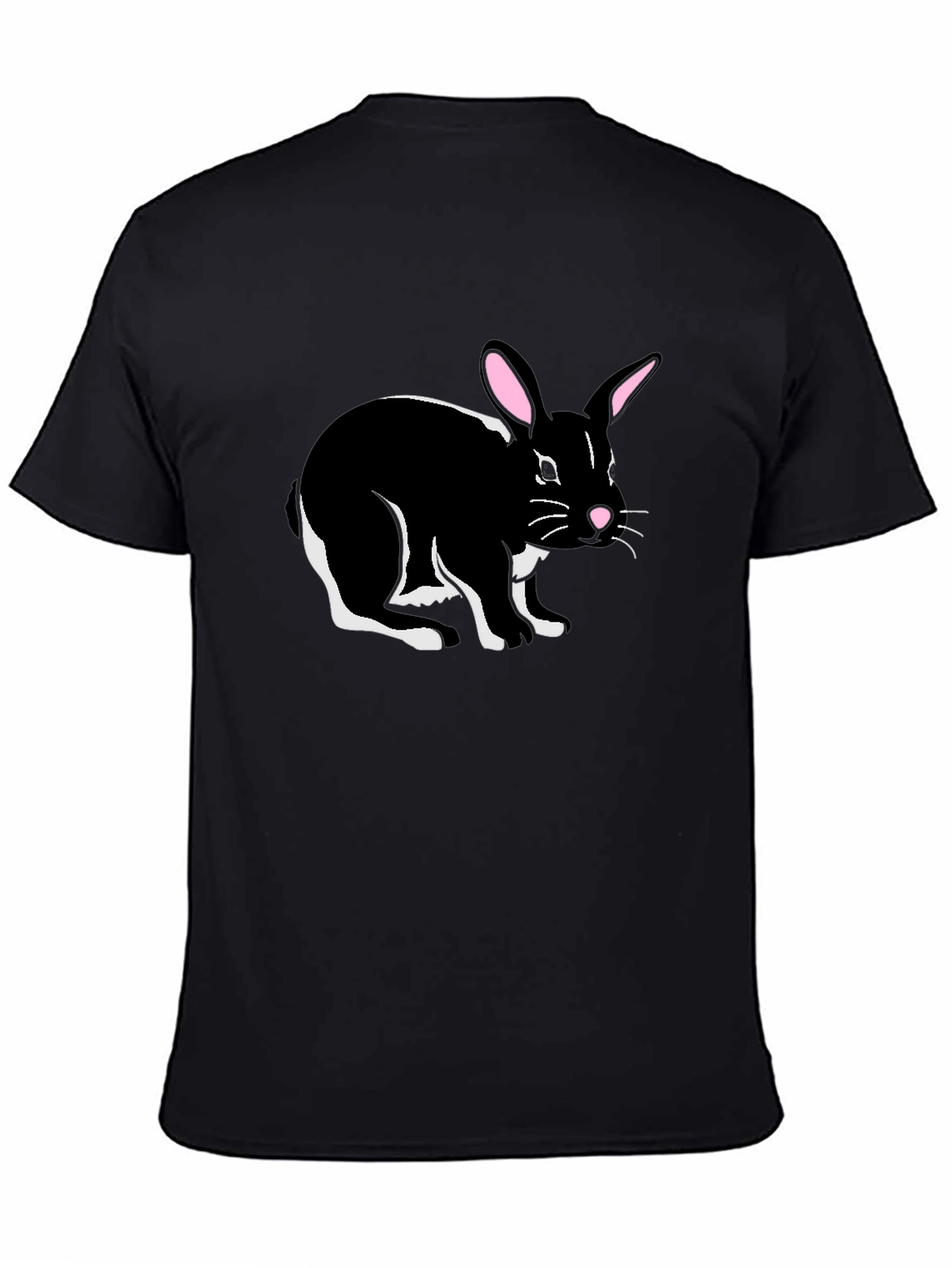 Black Black Rabbit Graphic Tee - Men's Stylish Crew Neck T-Shirt view 4