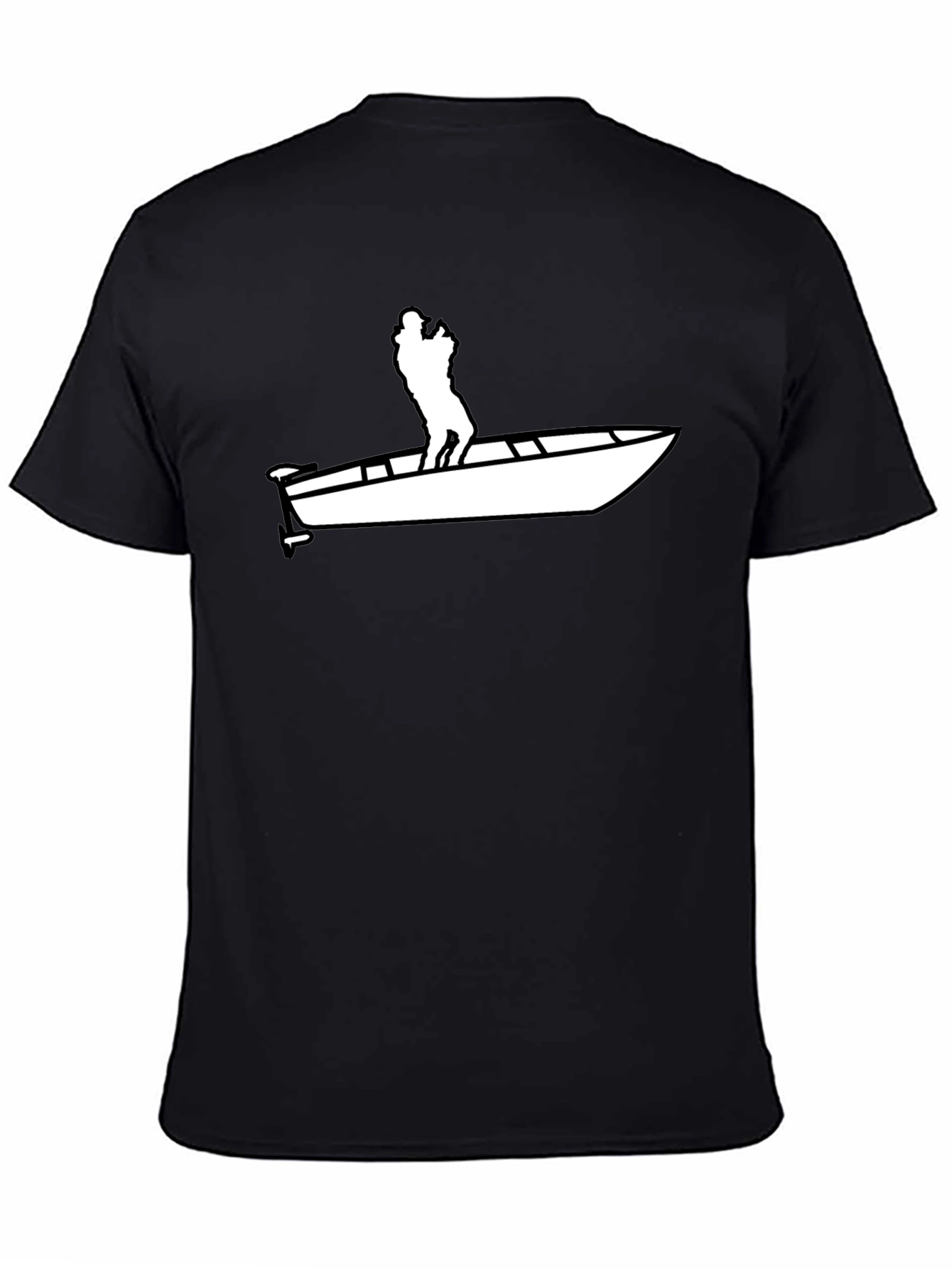 Black Black Boat Silhouette T-Shirt view 4