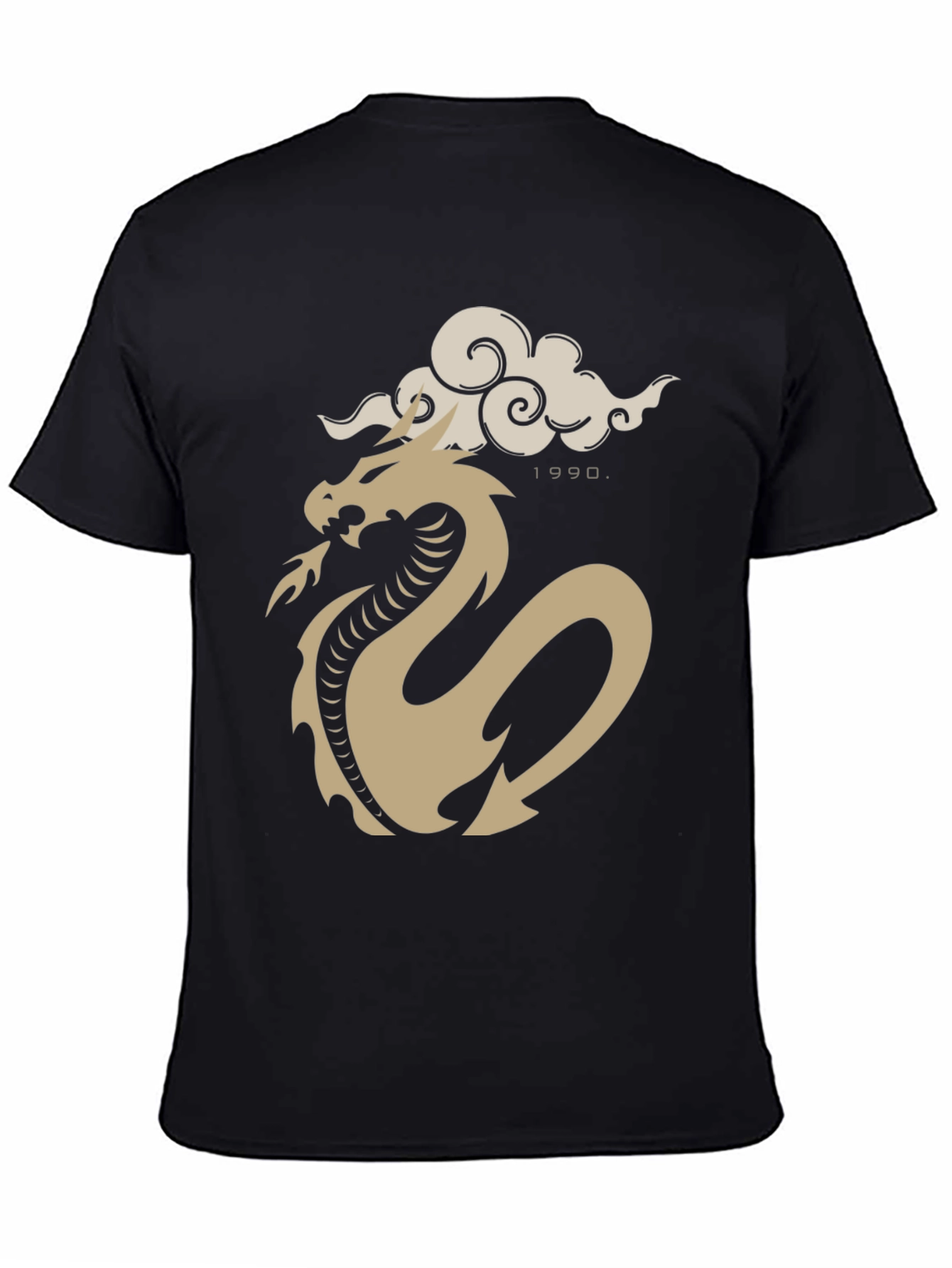 Black Dragon Cloud Graphic Tee - Black view 4