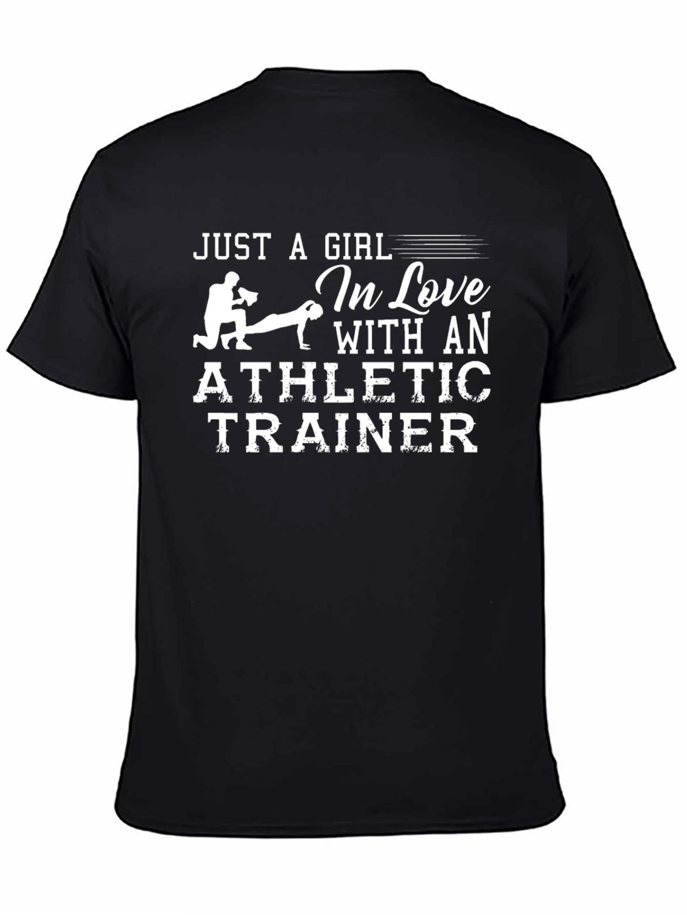 Black Athletic Trainer Graphic Tee - Just a Girl view 4