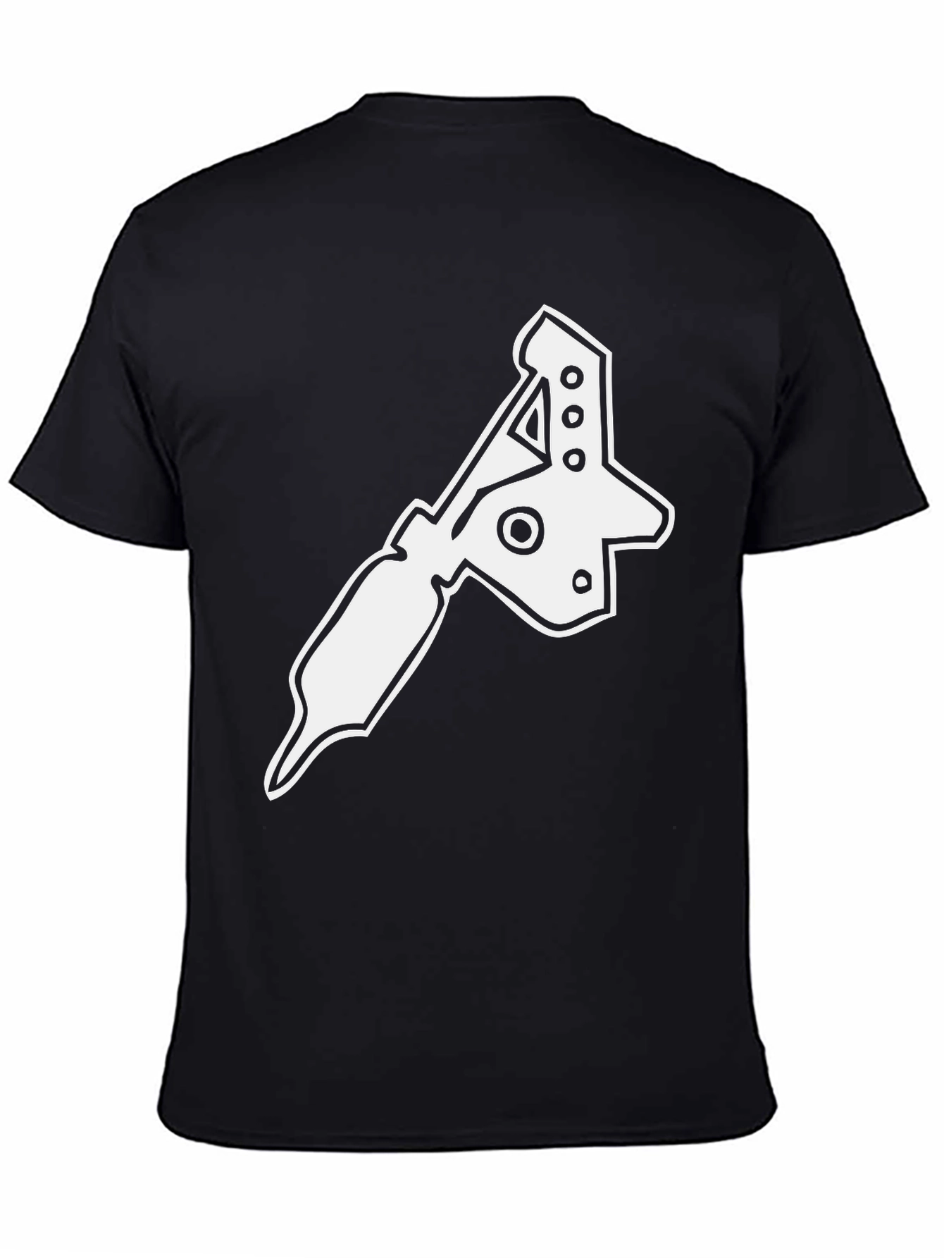 Black Tattoo Machine Graphic T-Shirt - Black Cotton Tee view 4