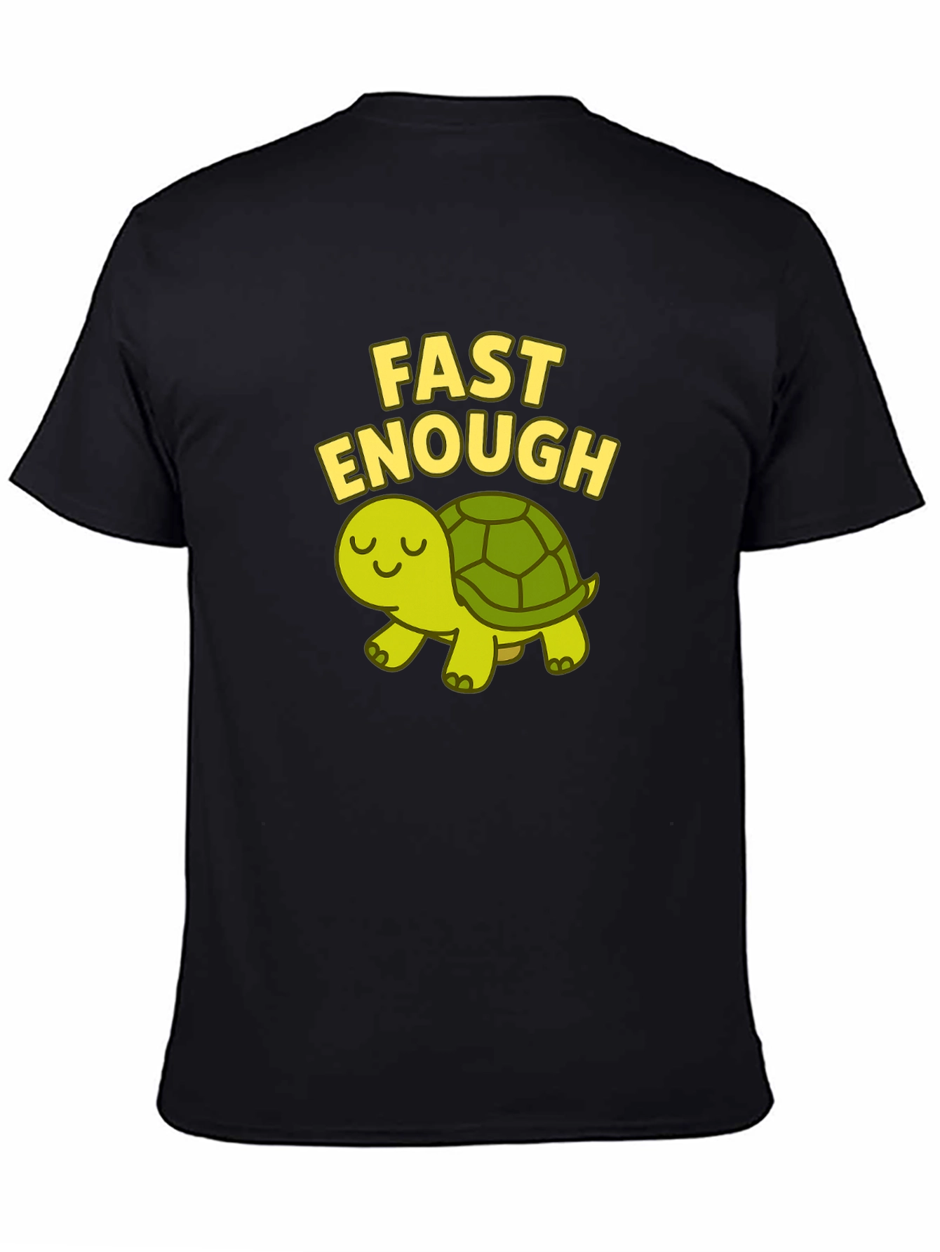 Black Fast Enough Turtle T-Shirt - Cute and Funny! view 4