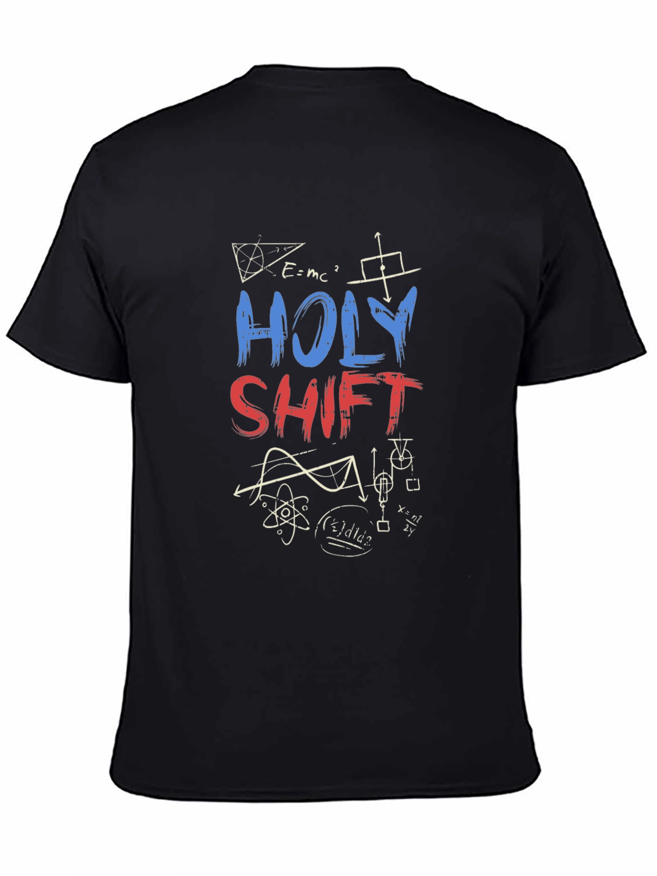 Black Holy Shift Math Equation Graphic T-Shirt view 4