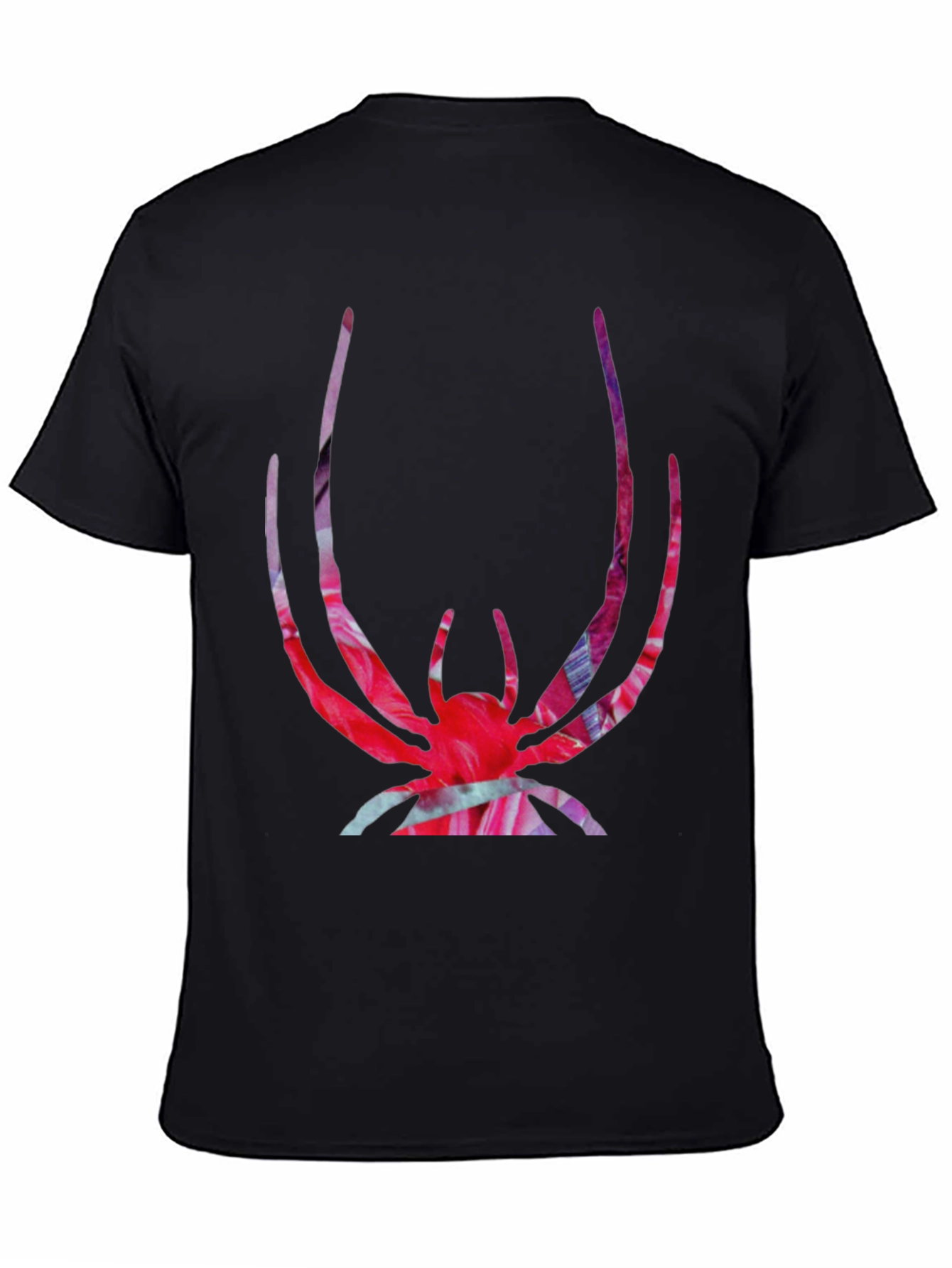 Black Bold Spider Graphic Tee - Vivid Print on Black view 4