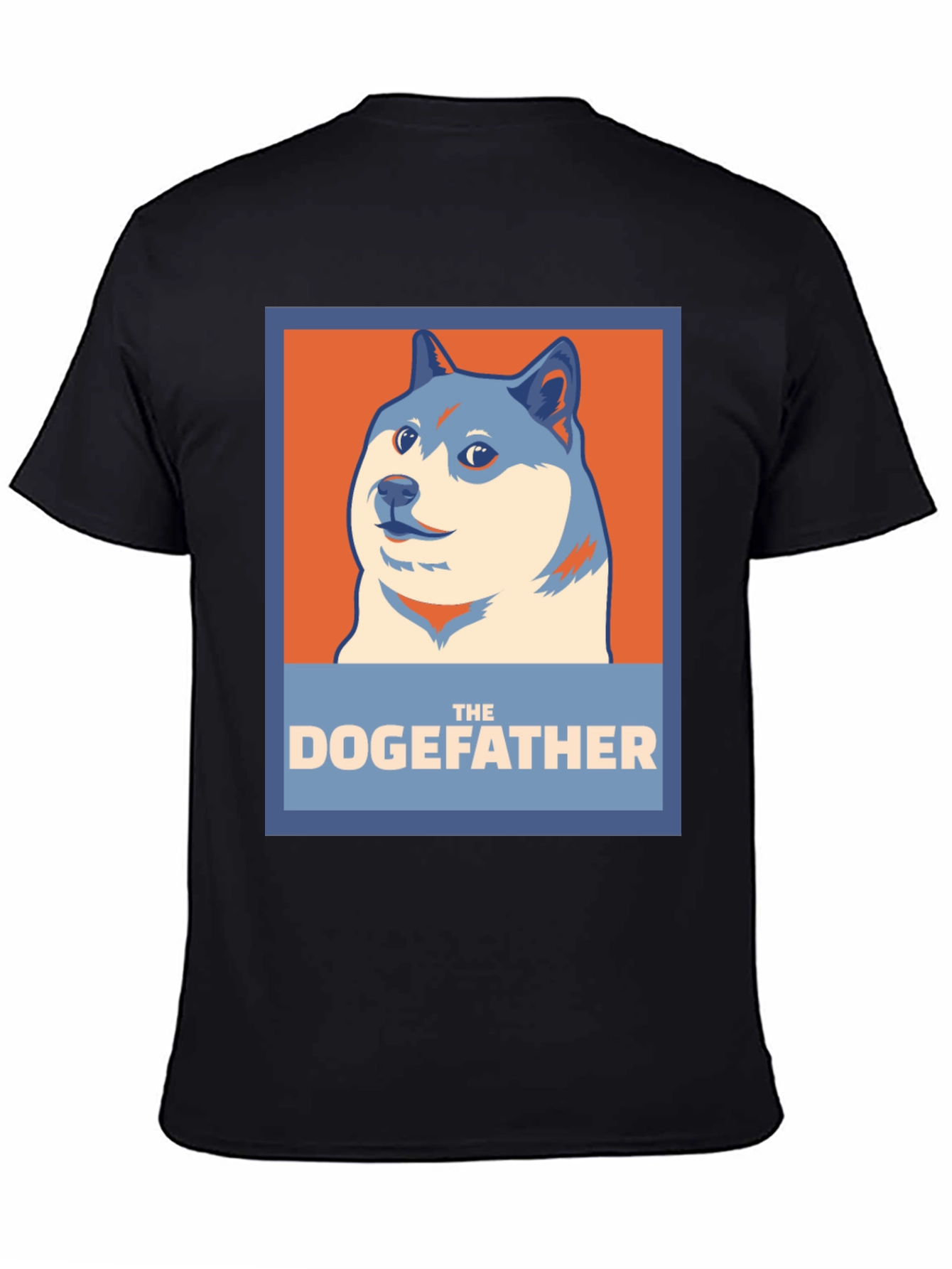 Black The Dogefather T-Shirt - Meme Humor Graphic Tee view 4