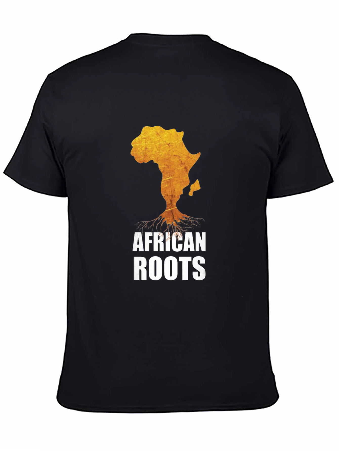 Black African Roots T-Shirt - Black Graphic Tee view 4