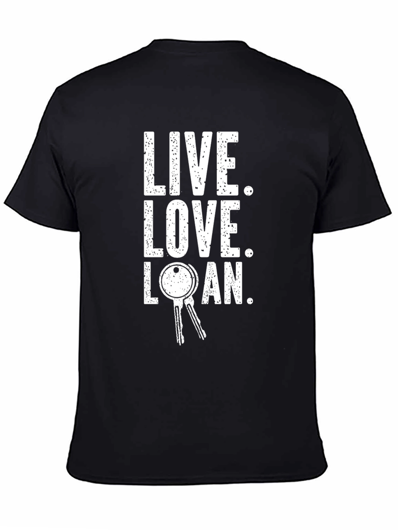 Black Live Love Loan T-Shirt - Keys to Happiness view 4