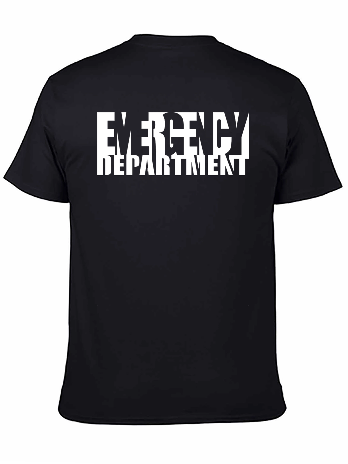 Black Emergency Department Black Graphic T-Shirt view 4