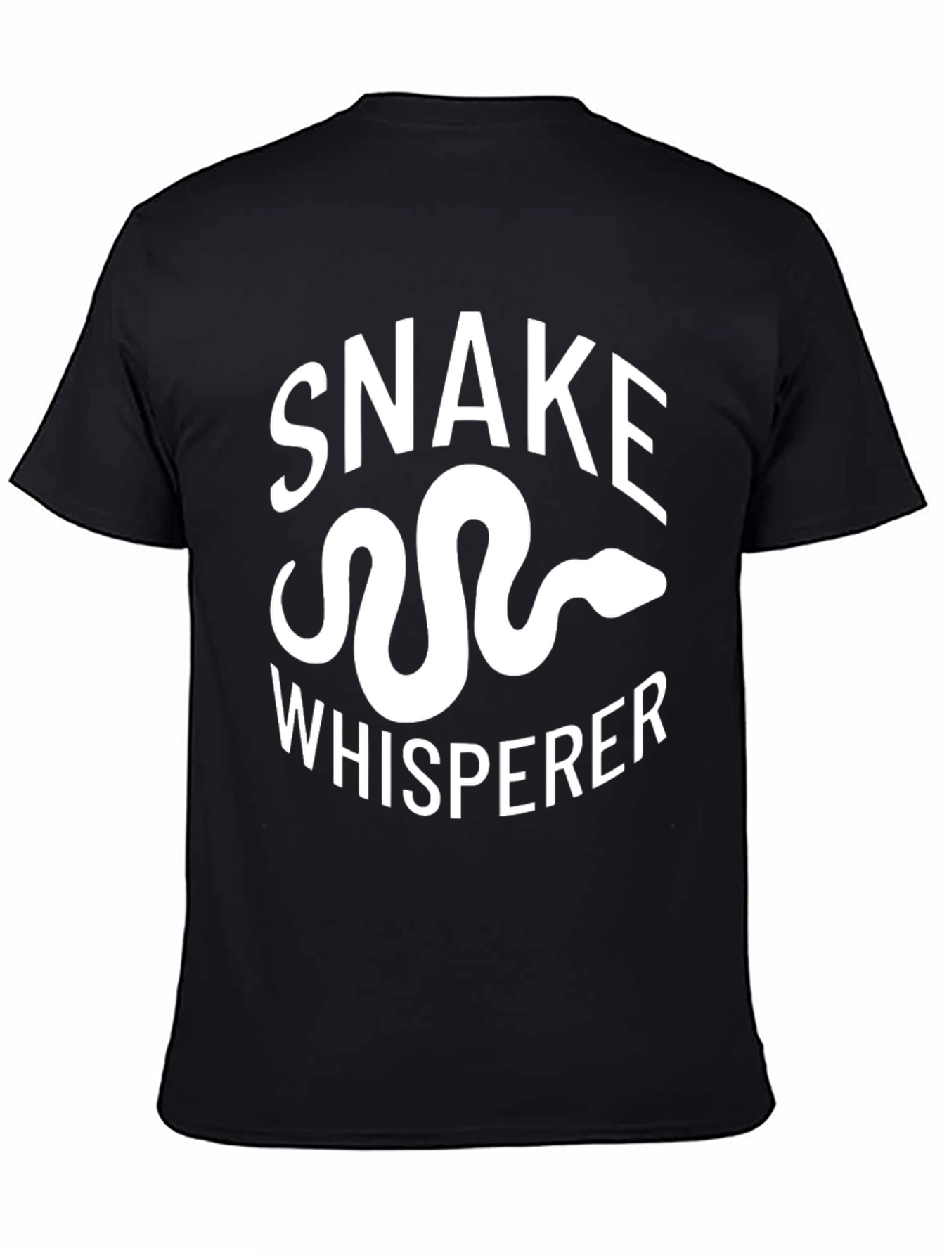 Black Snake Whisperer Graphic Tee - Black Cotton T-Shirt view 4