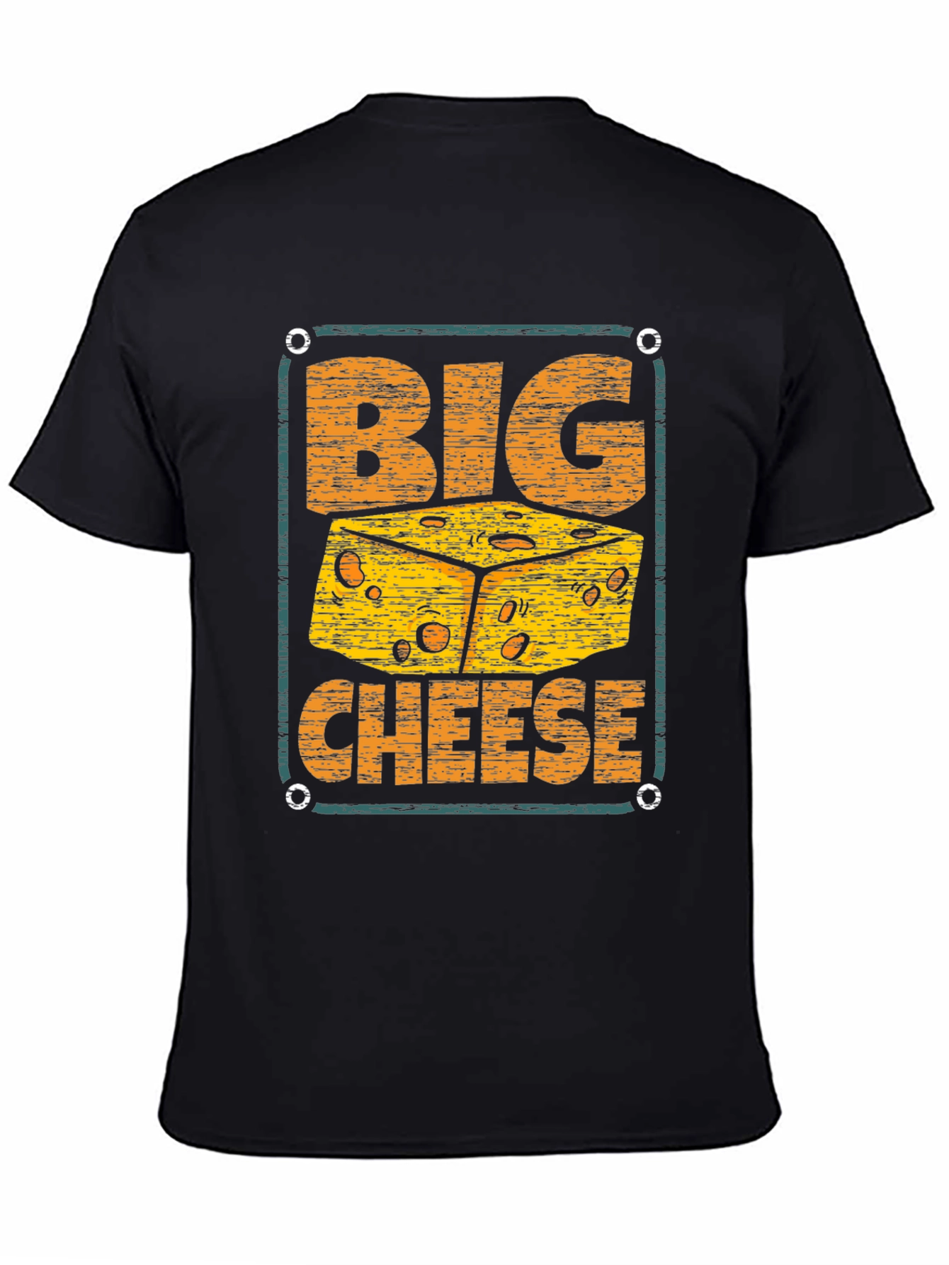 Black Big Cheese Graphic T-Shirt - Novelty Tee view 4