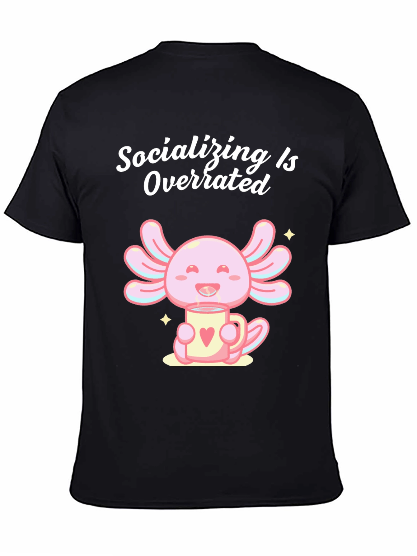 Socializing is Overrated Axolotl T-Shirt - 4