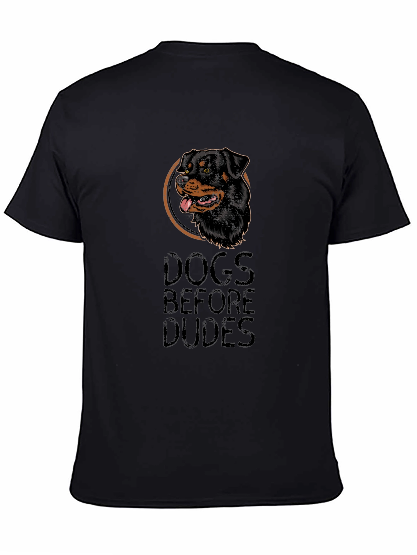 Dogs Before Dudes Black Graphic Tee - 4