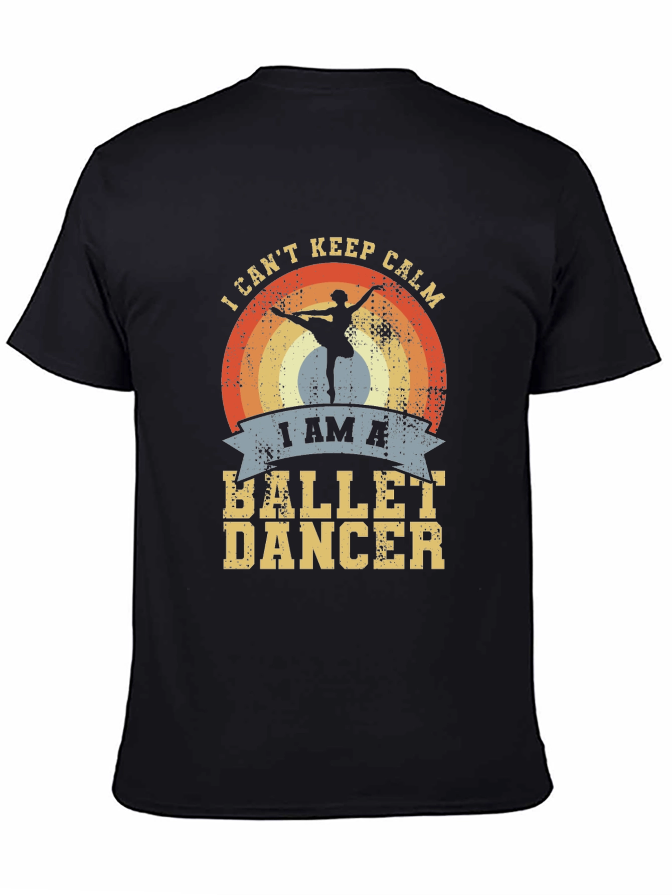 Black Ballet Dancer T-Shirt - I Can't Keep Calm view 4