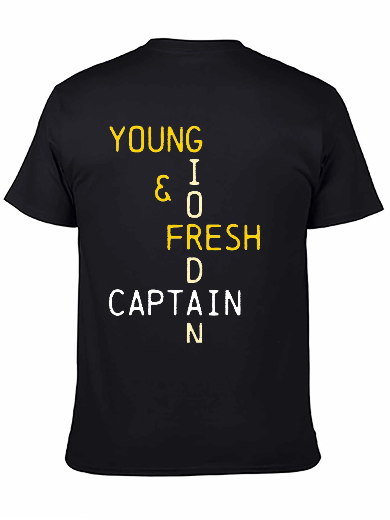 Black Young I O Fresh D Captain N Graphic T-Shirt view 4