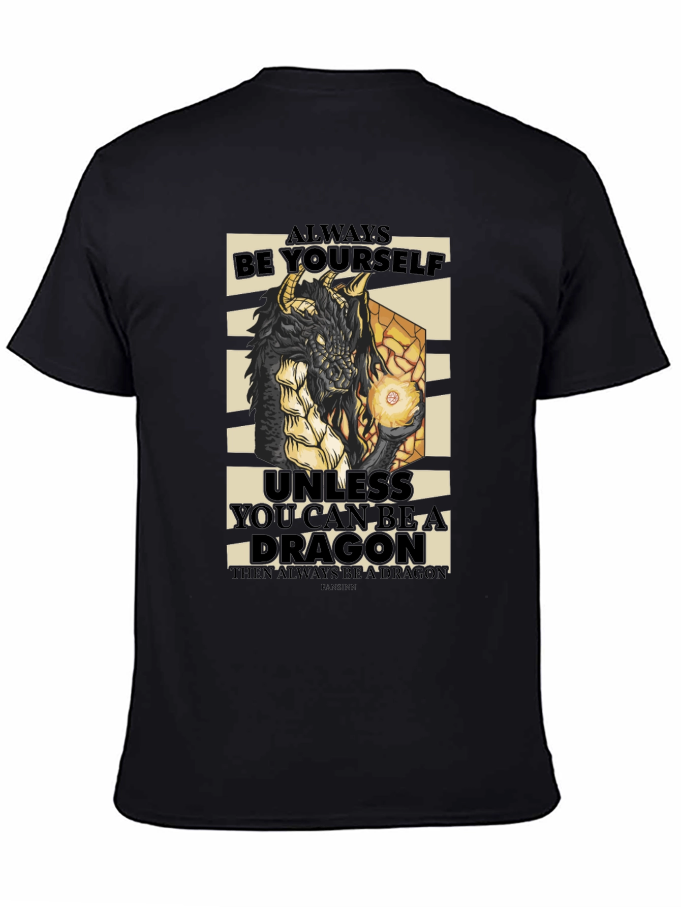 Black Dragon Graphic Tee - Always Be Yourself T-Shirt view 4