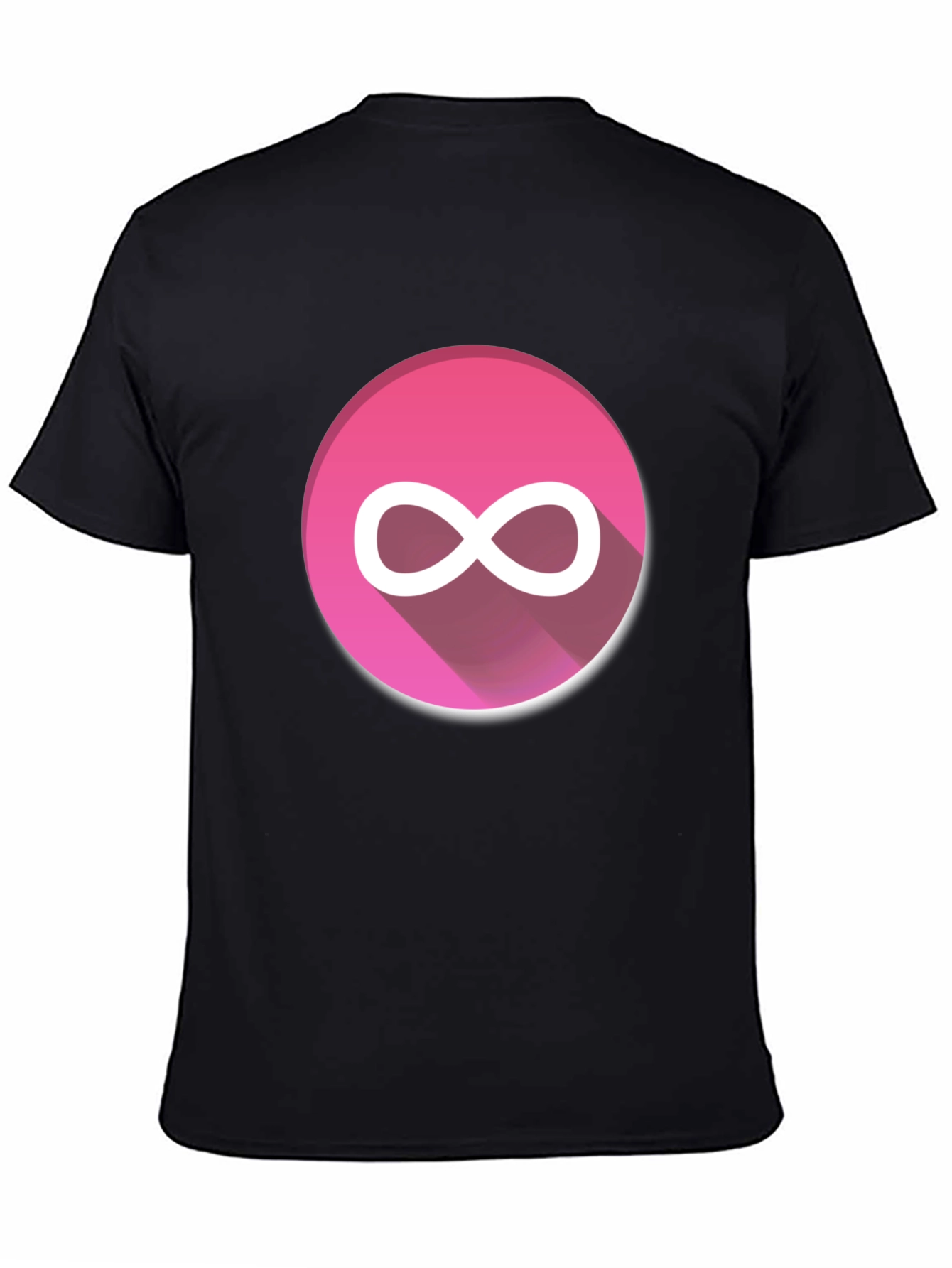 Black Pink Infinity Symbol Graphic Tee - Black view 4