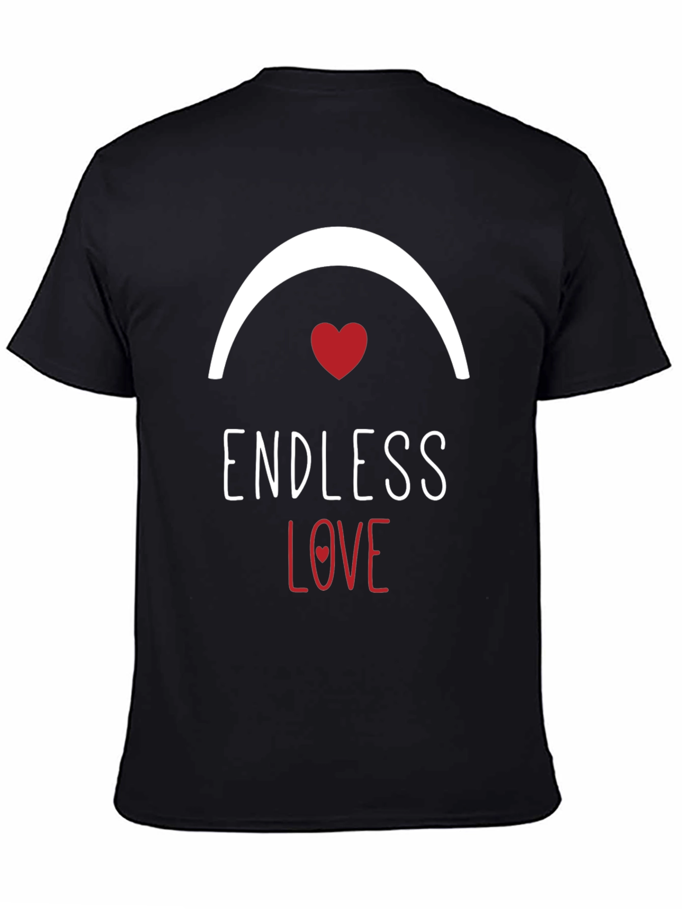 Black Endless Love Graphic Tee - Soft Cotton Blend view 4