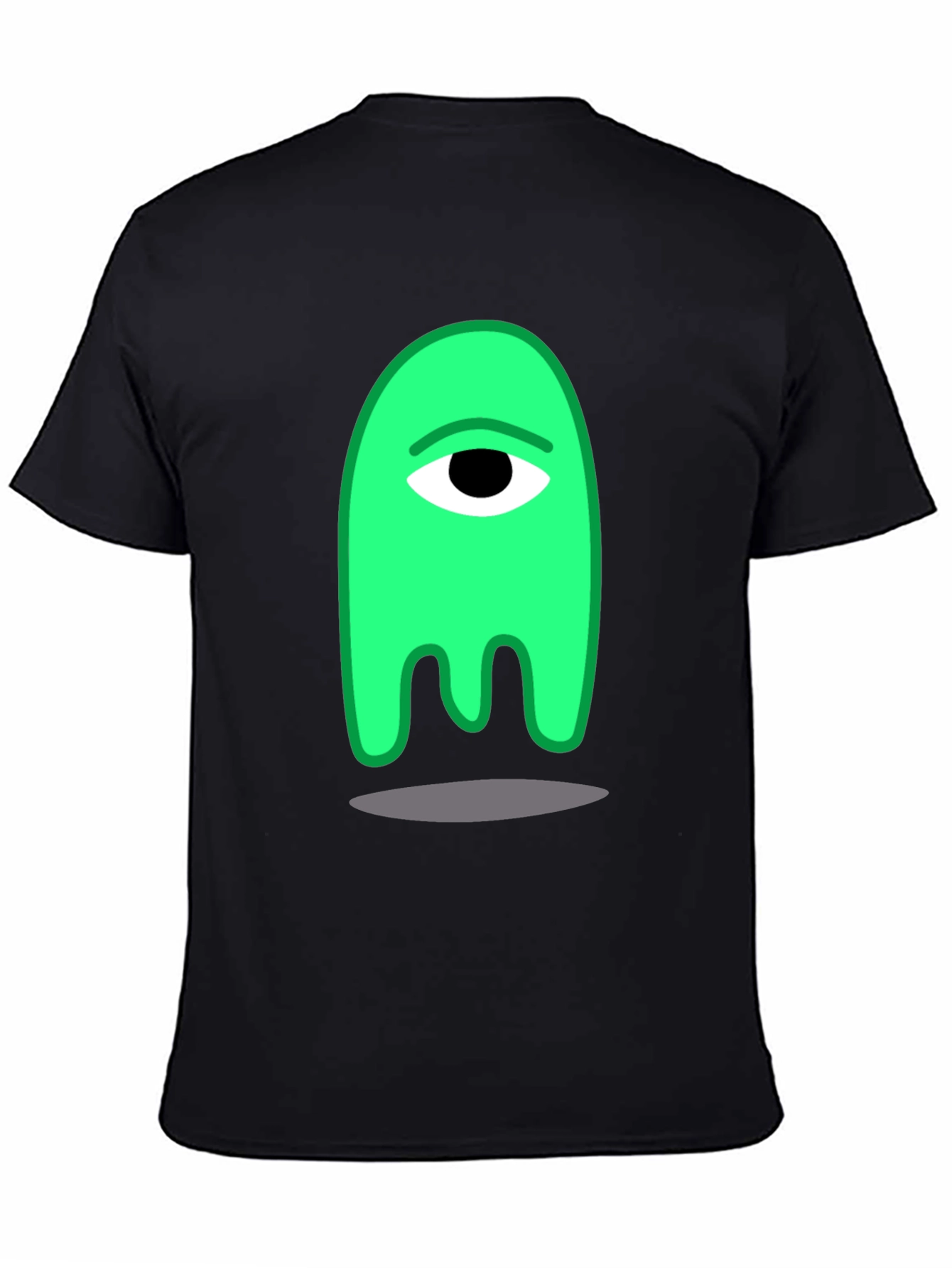 Black One-Eyed Green Monster Graphic Tee view 4