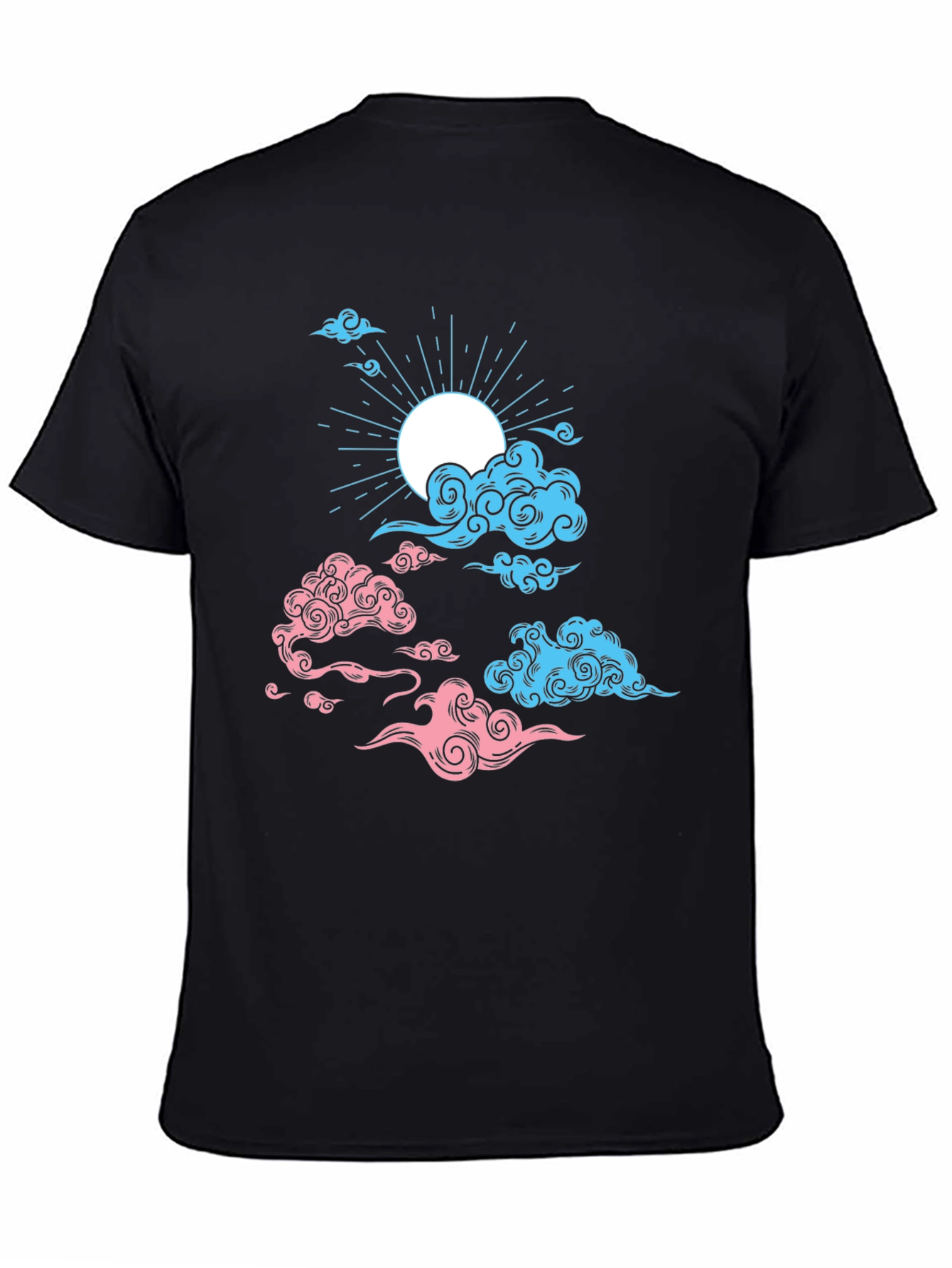 Black Trans Pride Clouds T-Shirt - Stylish & Supportive Apparel view 4