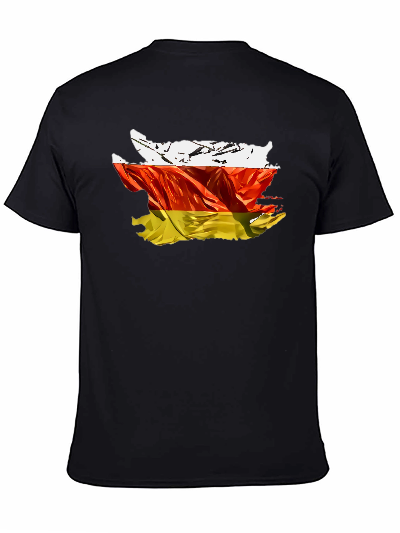 Black South Ossetia Flag Graphic Tee view 4