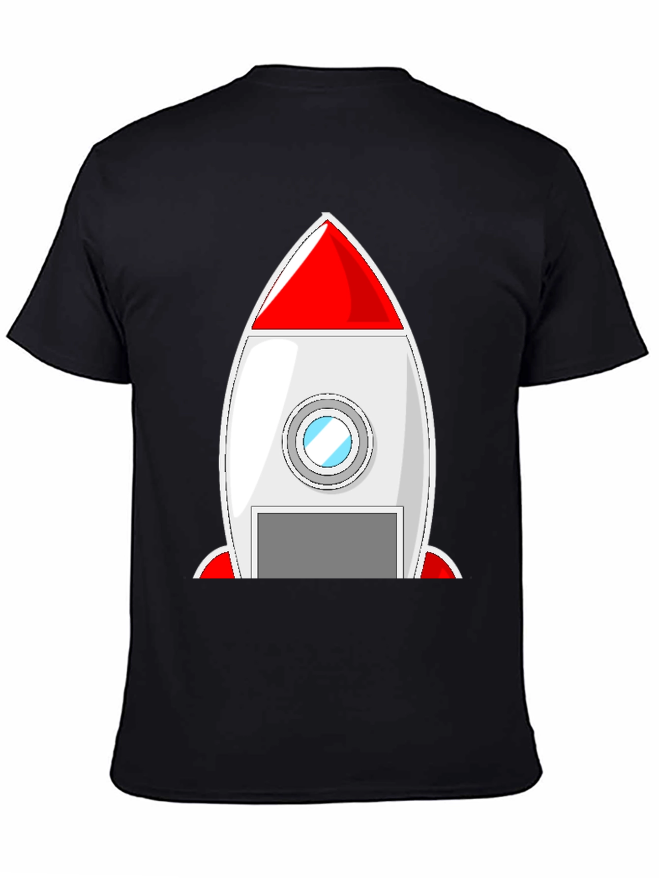 Black Rocket Ship Graphic Tee - Blast Off in Style! view 4