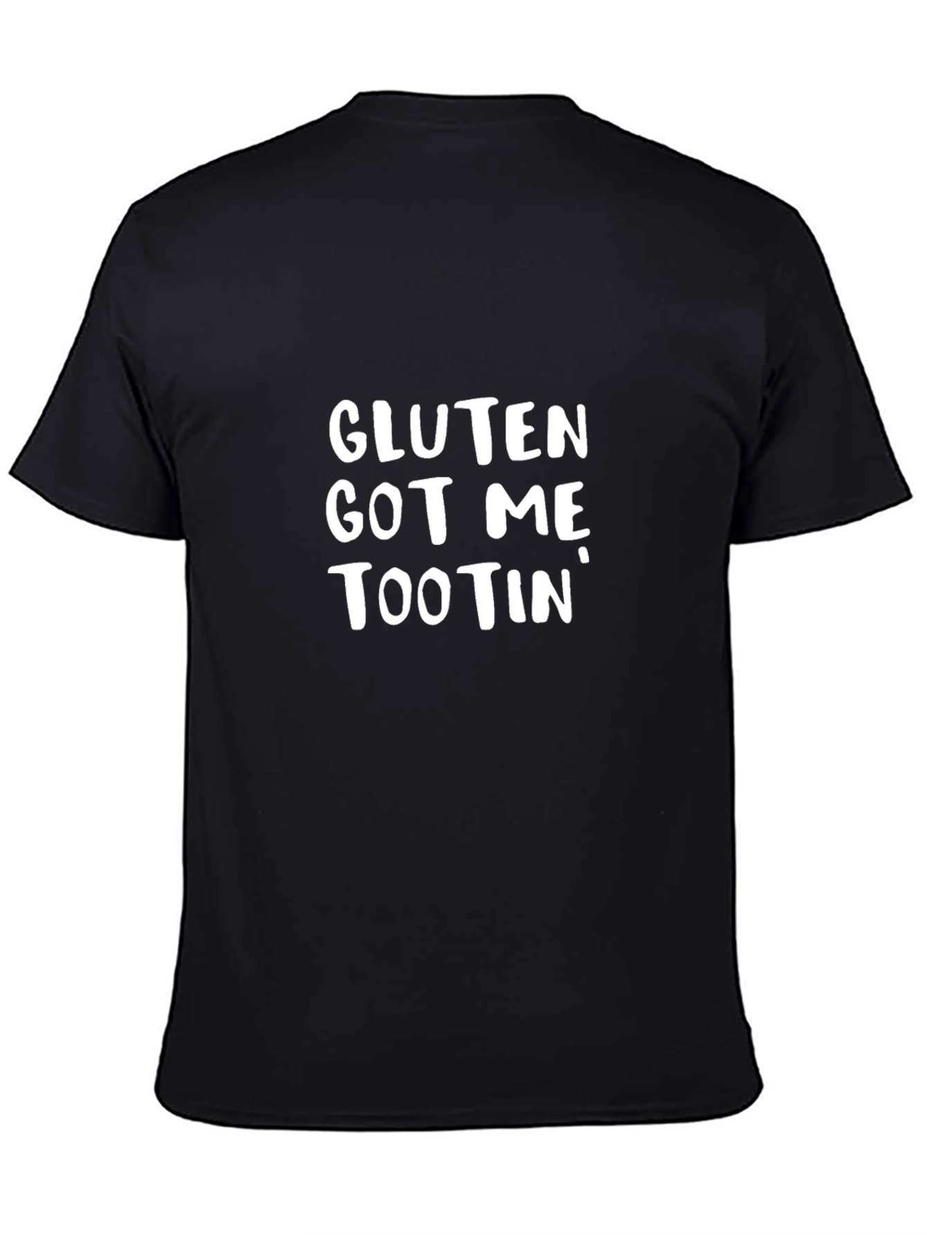 Black Gluten Got Me Tootin' Black T-Shirt view 4