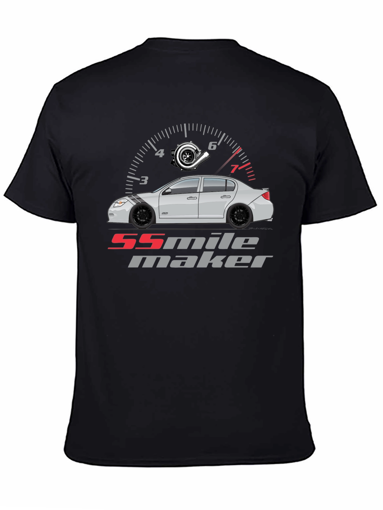 Black 55 Mile Maker T-Shirt - Car Enthusiast Tee view 4