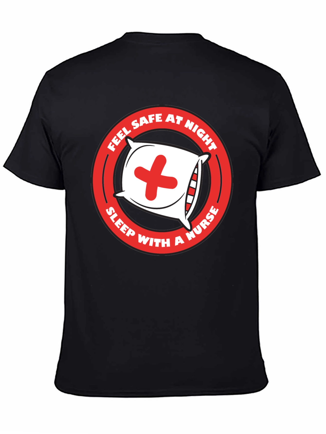 Black Sleep with a Nurse T-Shirt - Feel Safe at Night view 4