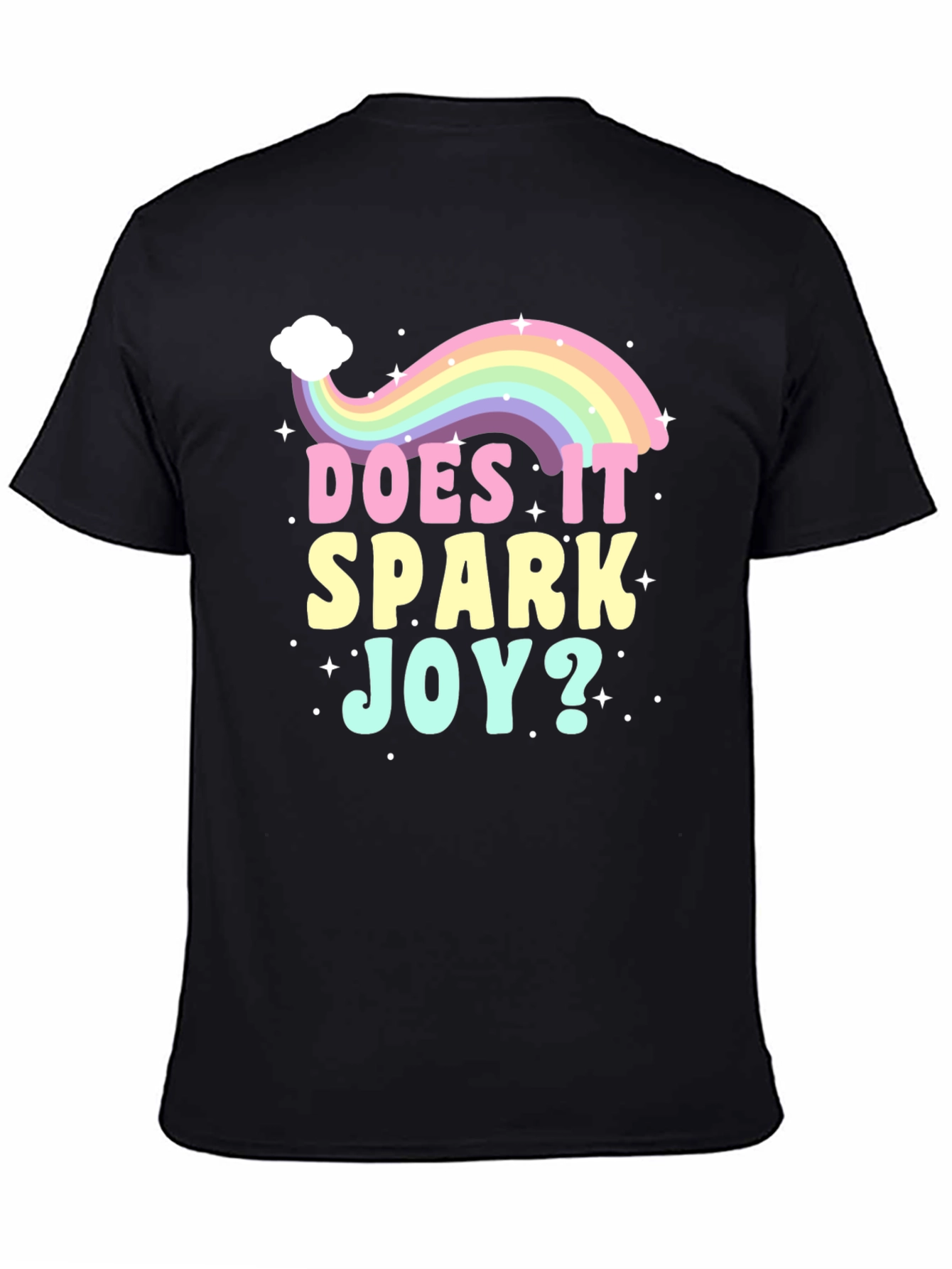 Black Spark Joy Rainbow T-Shirt view 4