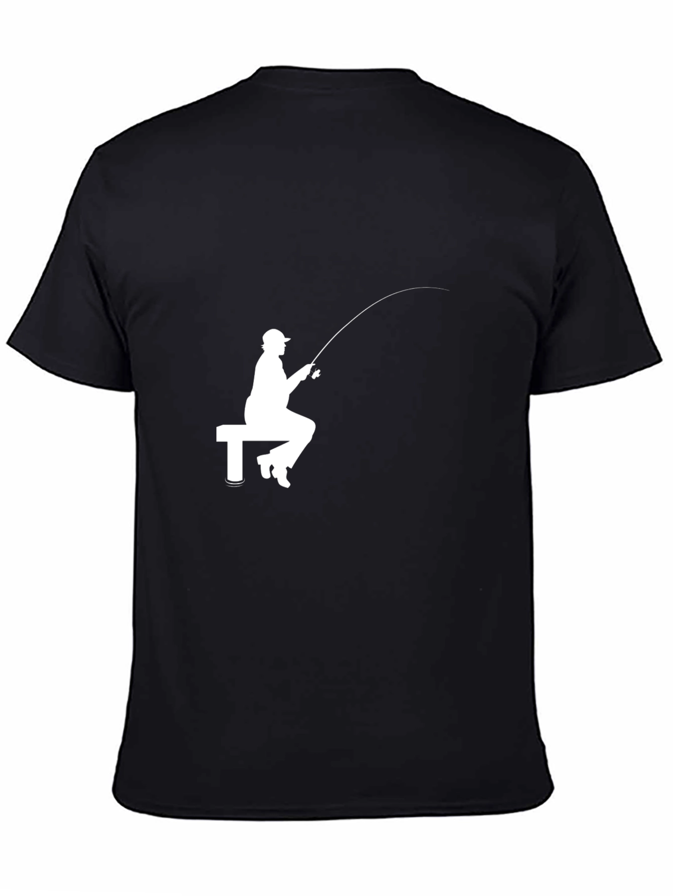 Black Fisherman Graphic Tee - Black view 4
