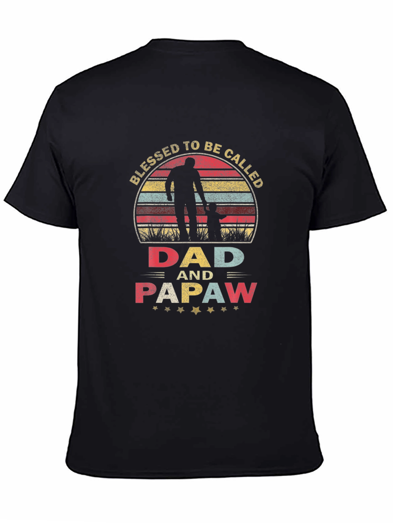 Black Blessed Dad & Papaw Graphic Tee view 4