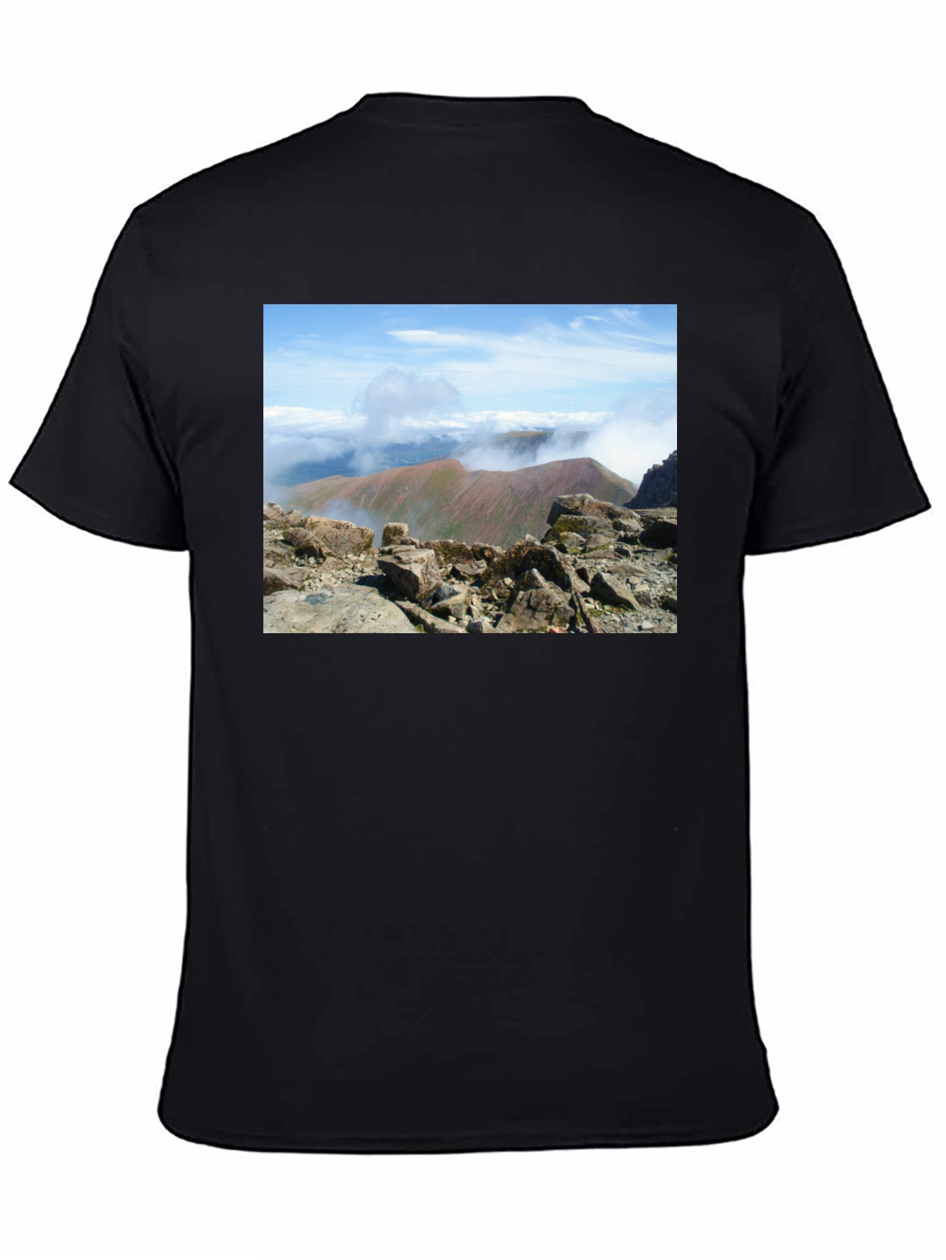 Black Mountain View Graphic Tee - Black Cotton Blend view 4