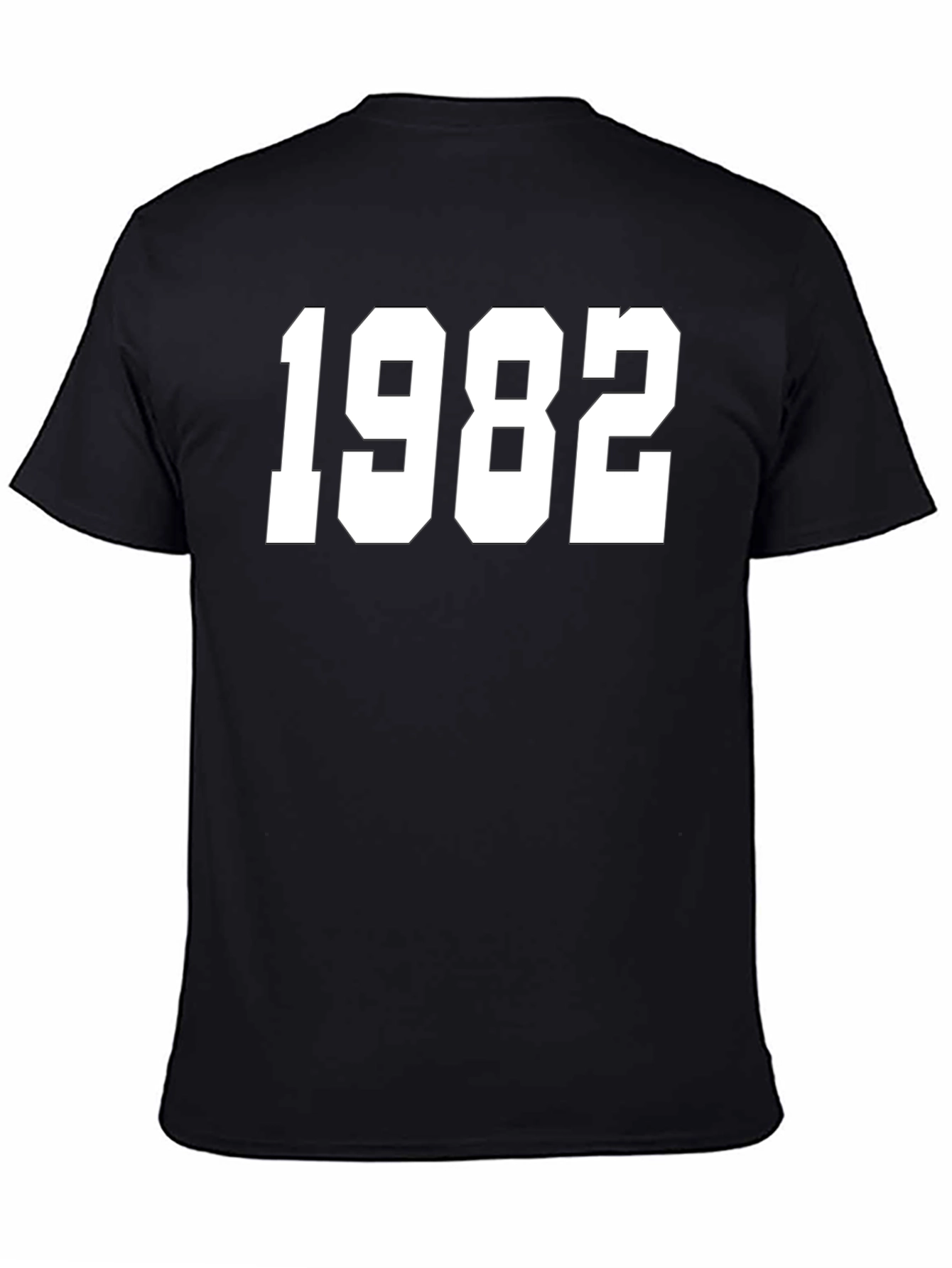 Black 1982 Graphic T-Shirt - Retro Birthday Tee view 4