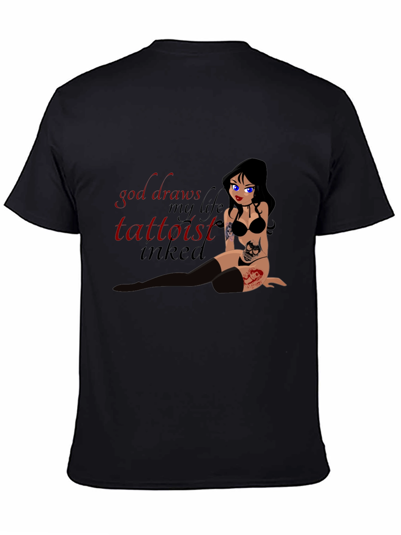Black Inked Tattooist T-Shirt view 4