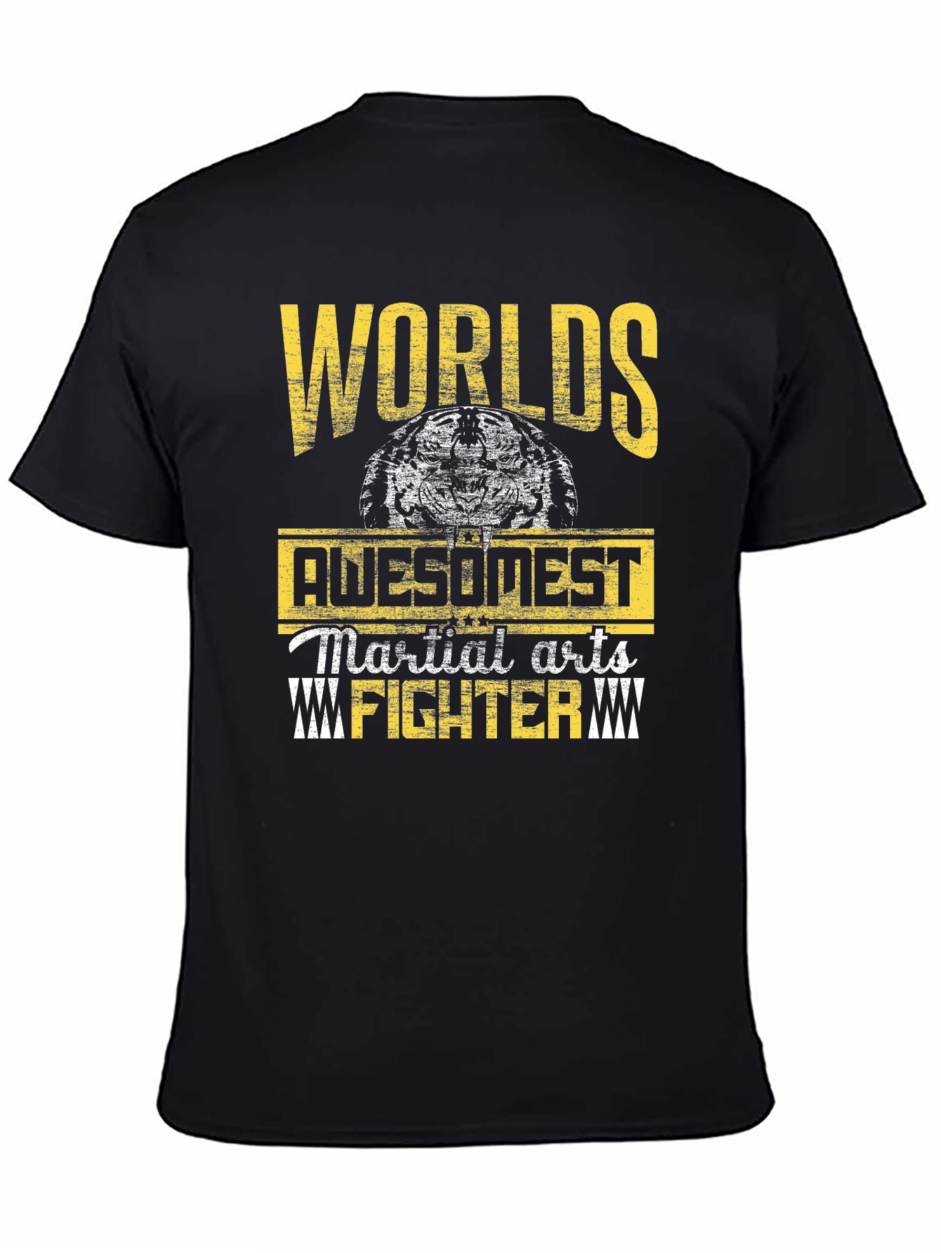 Black Worlds Awesomest Martial Arts Fighter Graphic T-Shirt view 4