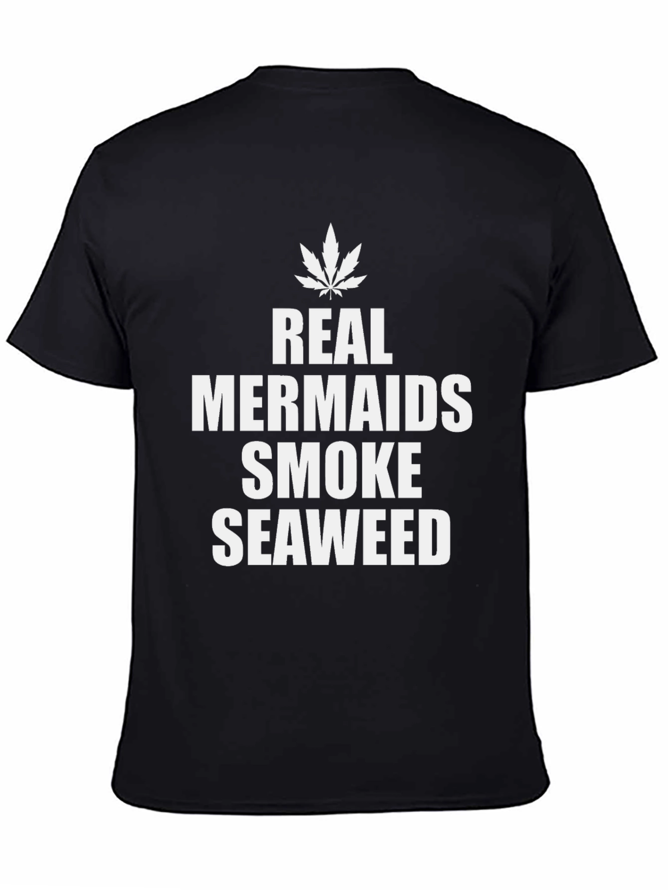 Black Real Mermaids Smoke Seaweed T-Shirt - Unisex view 4