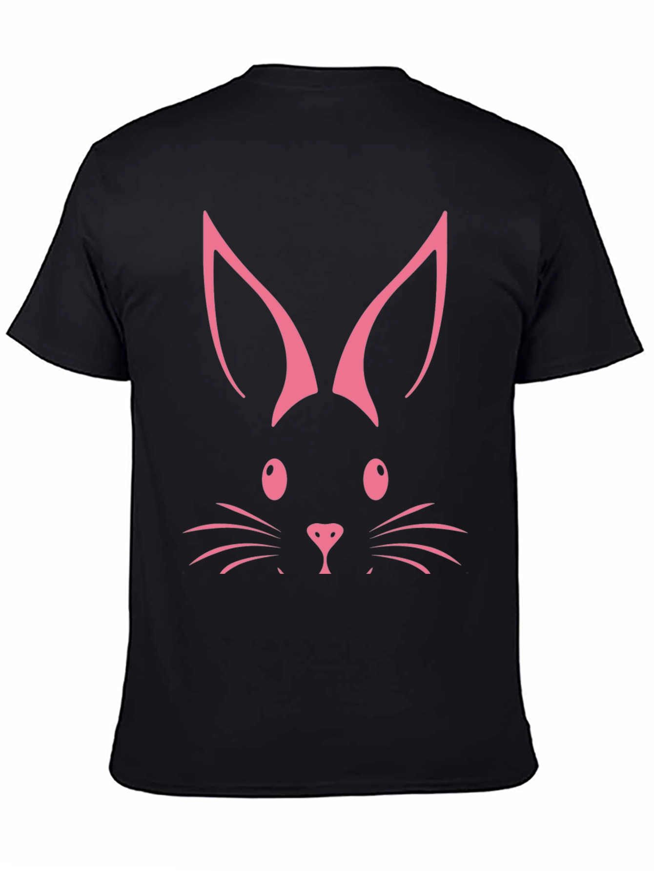Black Bunny Face Graphic Tee - Easter Fun view 4