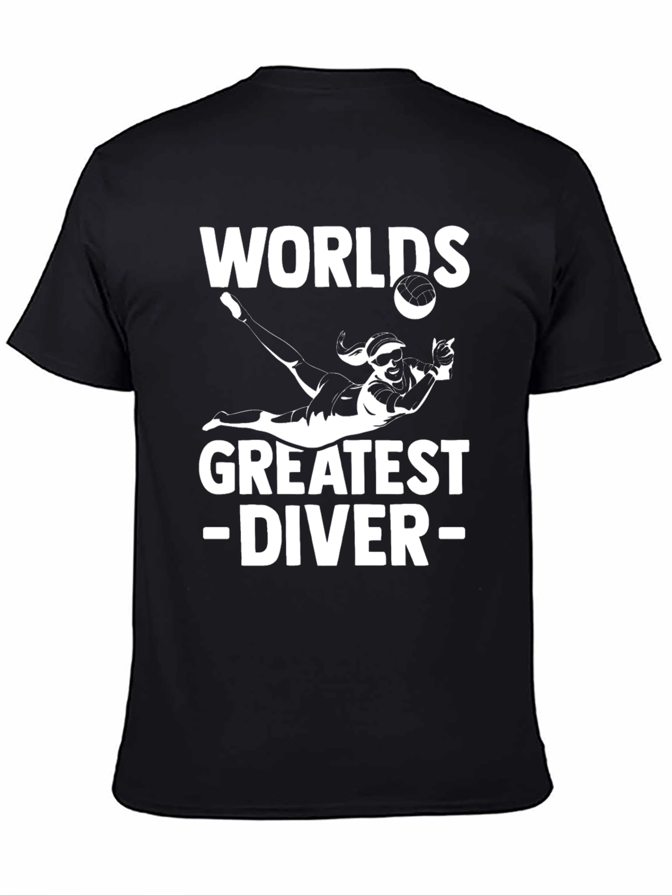 Black World's Greatest Diver Black T-Shirt view 4