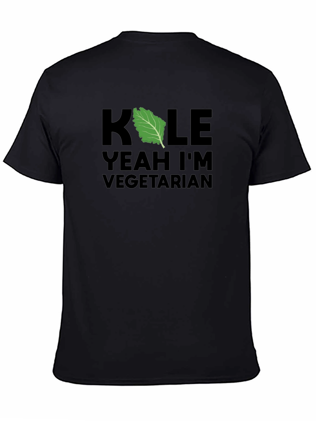 Black Kale Yeah I'm Vegetarian T-Shirt view 4